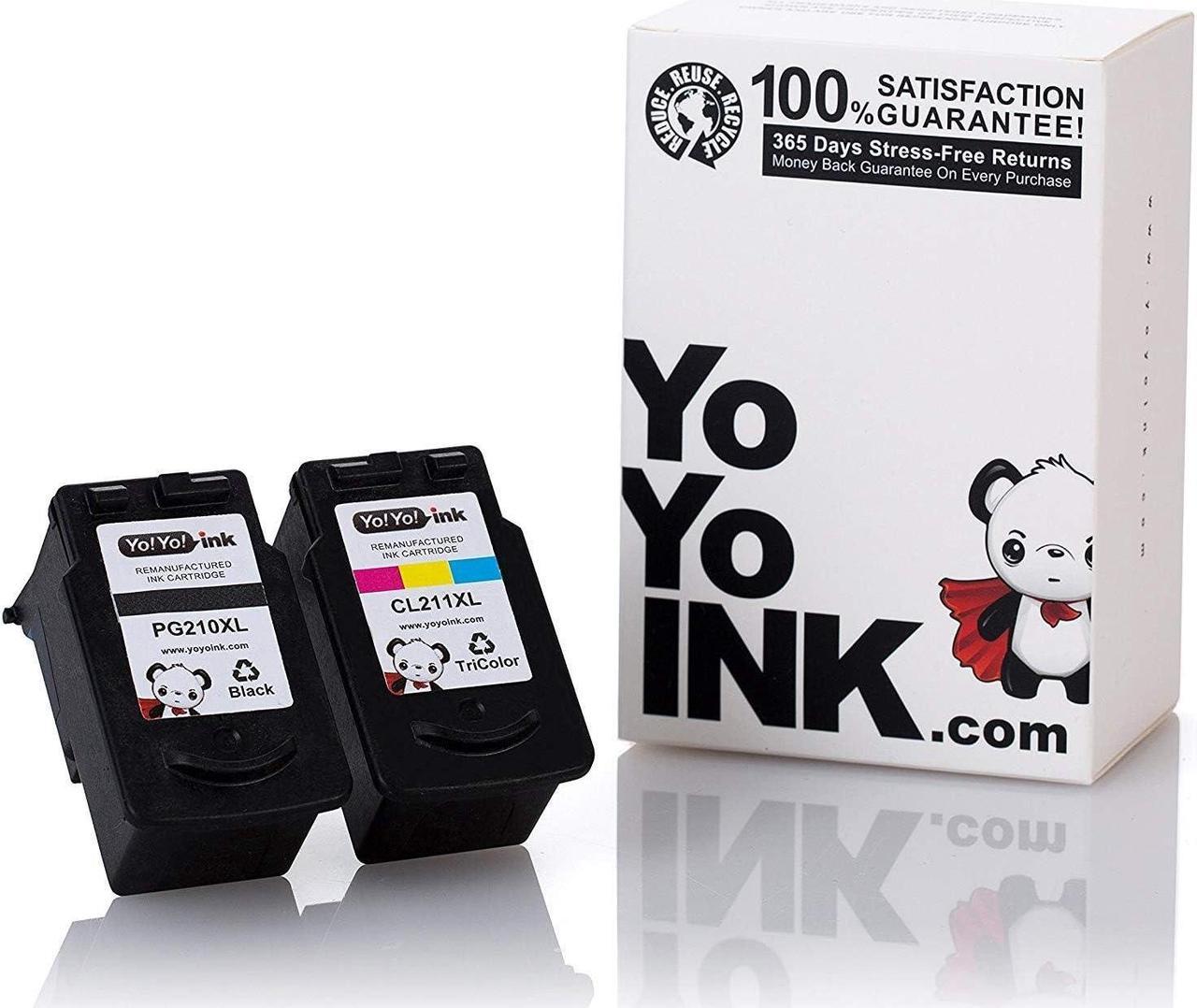 YoYoInk Remanufactured Ink Cartridges Replacement for Canon PG210XL CL211XL High Yield (1 Black, 1 Color; 2 Pack)