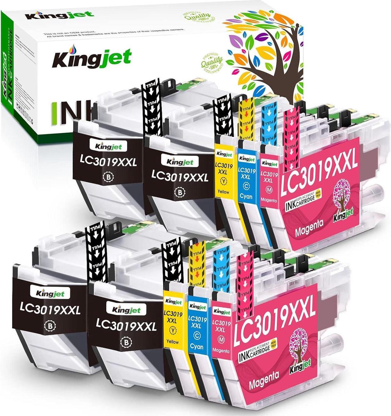 Kingjet Compatible LC3019 Ink Cartridge Replacement for Brother LC3019XXL (4 Black 2 Cyan 2 Magenta 2 Yellow, 10-Pack) High Yield Use with MFC-J5330DW MFC-J6530DW MFC-J6930DW MFC-J6730DW Printer