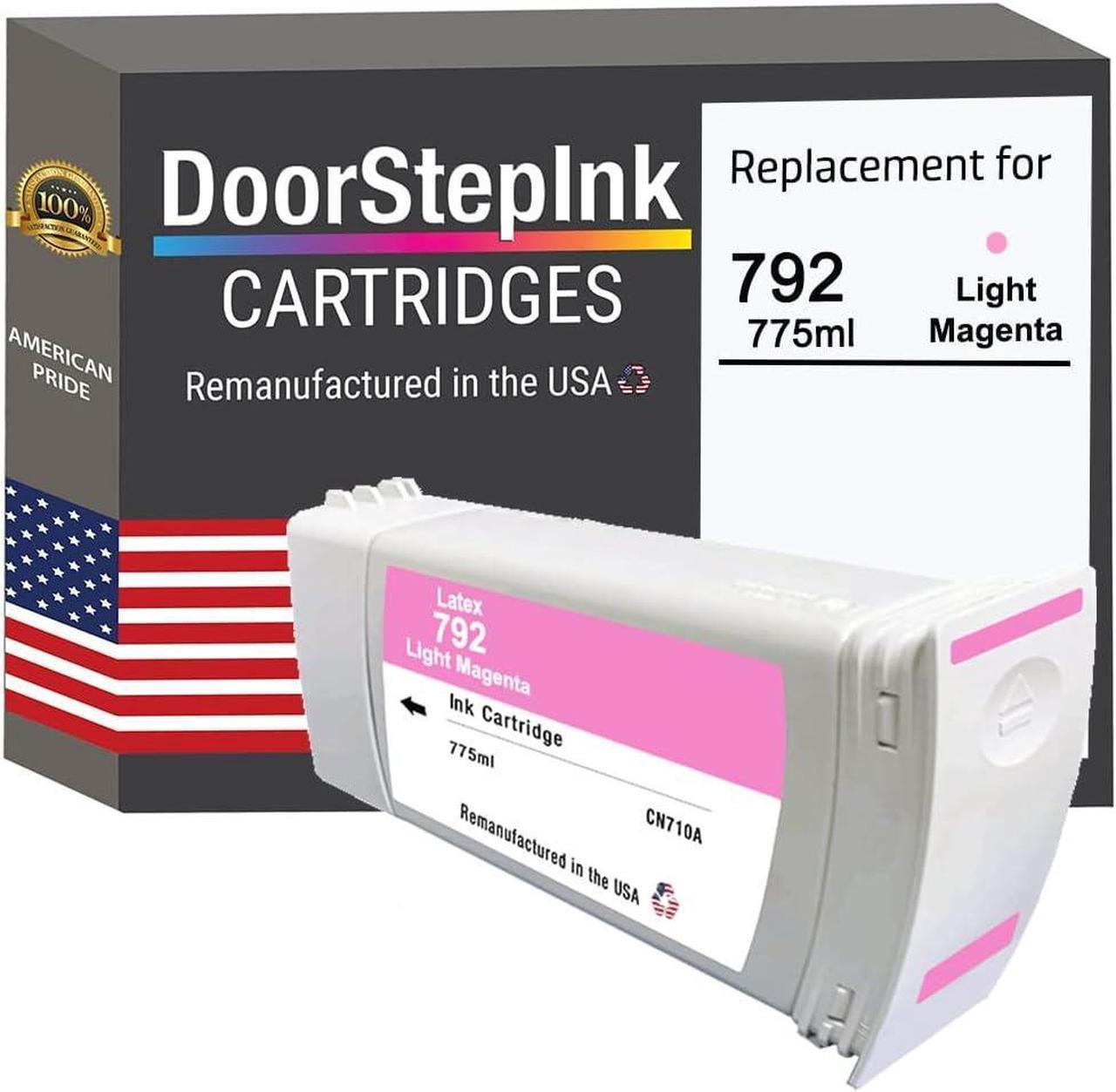 DoorStepInk Remanufactured in The USA Ink Cartridge Replacements  792 Light Magenta CN710A for Printers Latex 210 61in 260 61in 280 104in DesigJet L26100 61in. L26500 61in. L28500 104in.