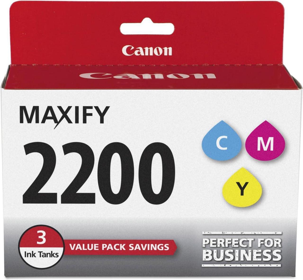 Canon 9304B005 (Pgi-2200) Ink Cartridges, Cyan/Magenta/Yellow - in Retail Packaging