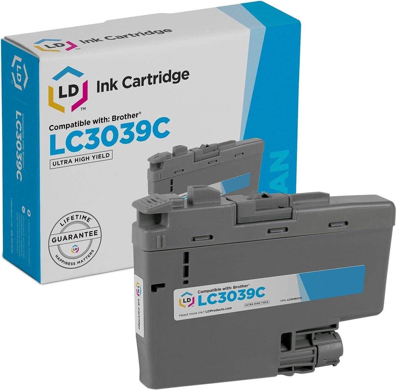 LD Compatible Ink Cartridge Replacement for Brother LC3039C Ultra High Yield (Cyan)