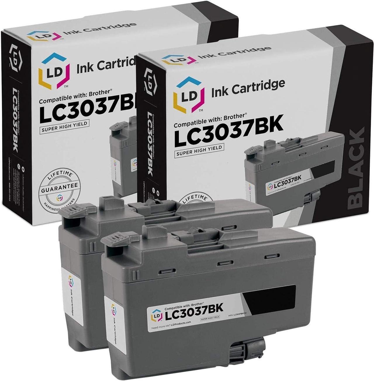 LD Compatible Ink Cartridge Replacements for Brother LC3037BK Super High Yield (Black, 2-Pack)