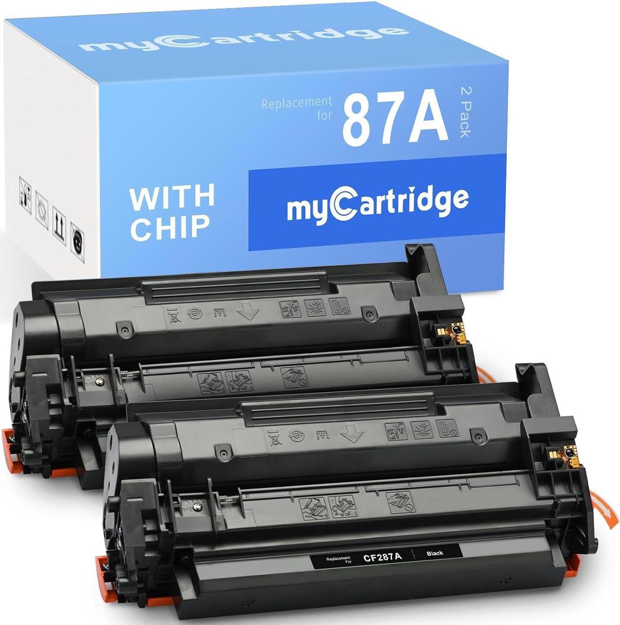 myCartridge Compatible Toner Cartridge Replacement  87A CF287A (Black, 2-Pack) Fit Laserjet Enterprise M506dn M506N M506X M506 MFP M527dn M527z M527f Pro M501dn M501n