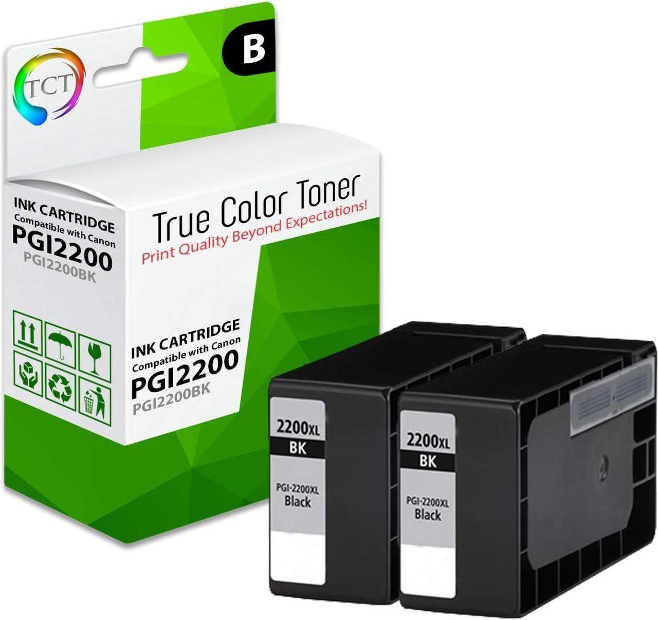 TCT Compatible Ink Cartridge Replacement for Canon PGI2200 Black Works with Canon Maxify MB5020 MB5320 MB5420 MB5120 iB4120 iB4020 Printers (2500 Pages) - 2 Pack Canon