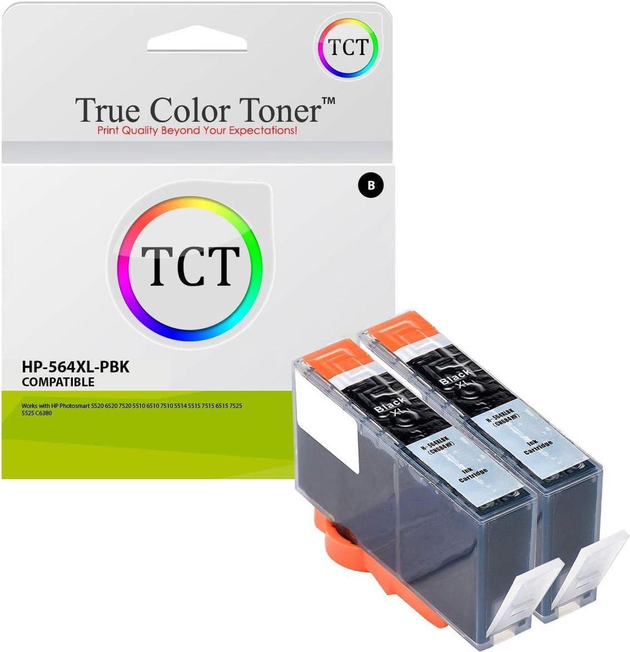 TCT Compatible Ink Cartridge Replacement  564XL 546 XL Photo Black Works with HP Photosmart B8550 D5445 D5460 D7560 7510 7515 7520 7525 C6340 C6350 C6380 C510a C309g C310a (290 Pages) - 2 Pack