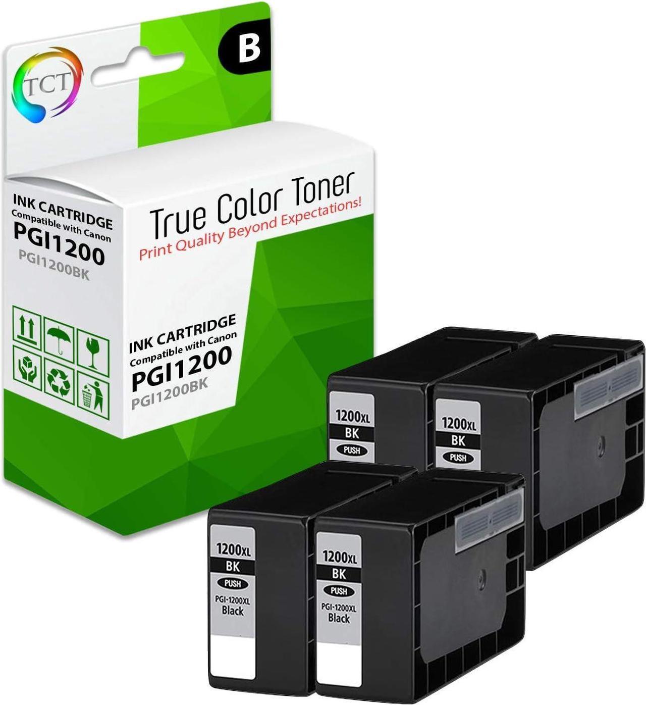 TCT Compatible Ink Cartridge Replacement for Canon PGI-1200 PGI1200 Black Works with Canon Maxify MB2320 MB2350 MB2020 MB2050 Printers (1200 Pages) - 4 Pack