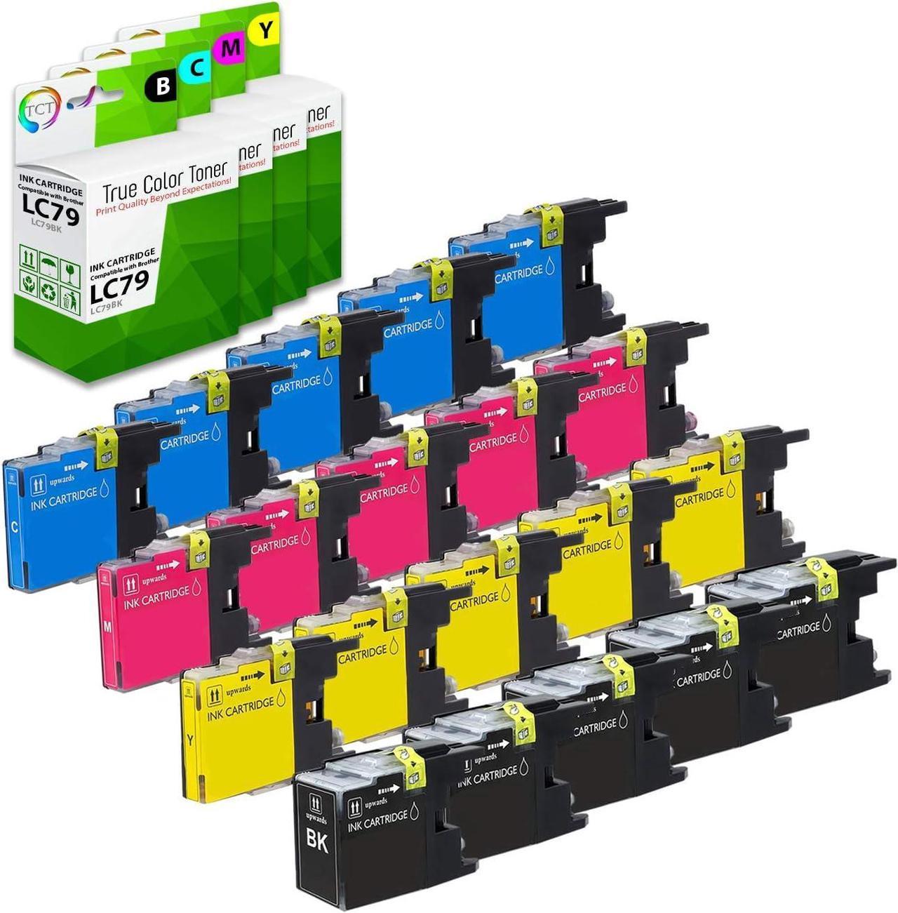 TCT Compatible Ink Cartridge Replacement for Brother LC79 LC79BK LC79C LC79M LC79Y Super High Yield Works with Brother MFC-5910DW J6510DW J6710DW J6910DW Printers (B, C, M, Y) - 20 Pack