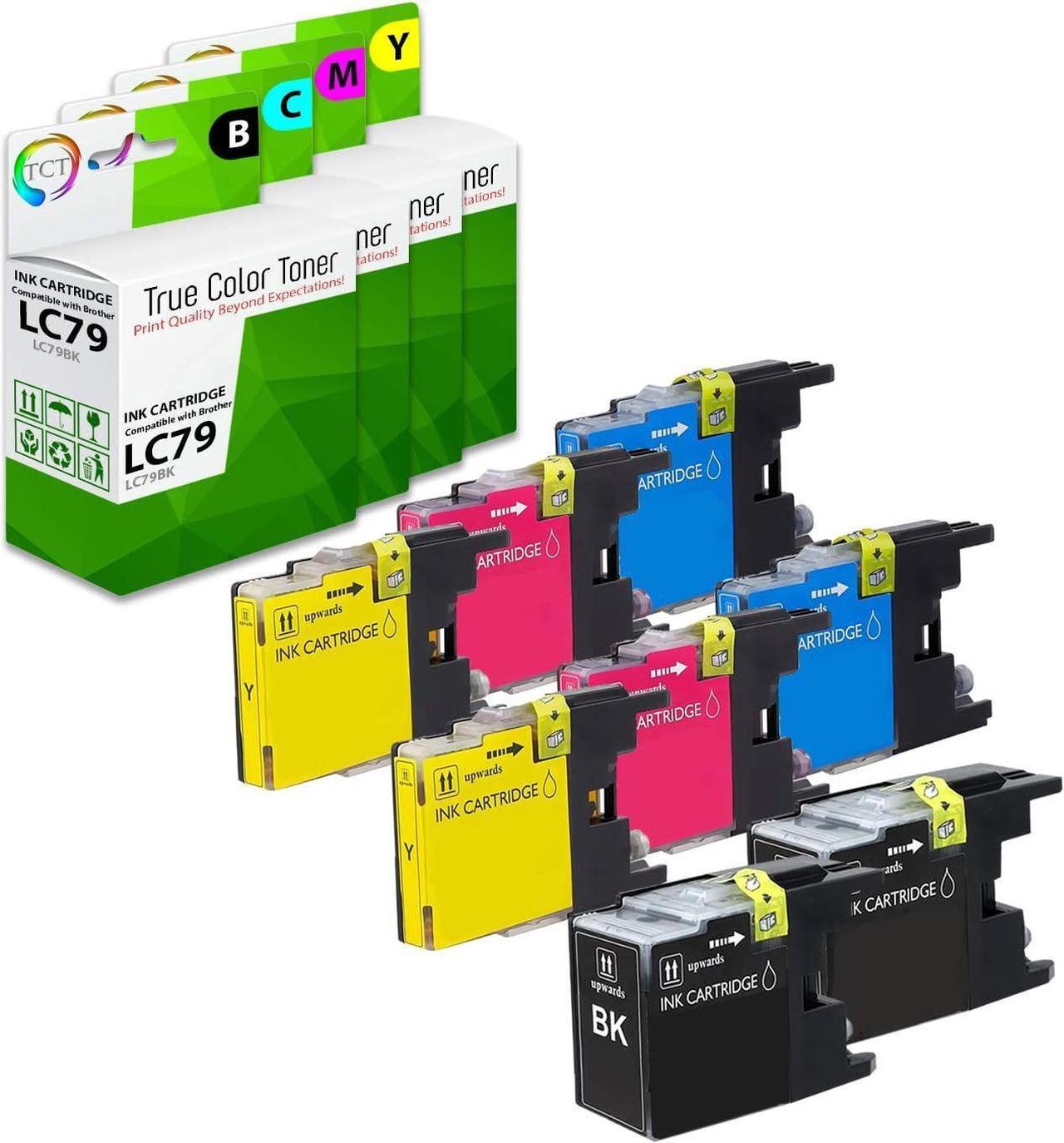 TCT Compatible Ink Cartridge Replacement for Brother LC79 LC79BK LC79C LC79M LC79Y Super High Yield Works with Brother MFC-5910DW J6510DW J6710DW J6910DW Printers (B, C, M, Y) - 8 Pack