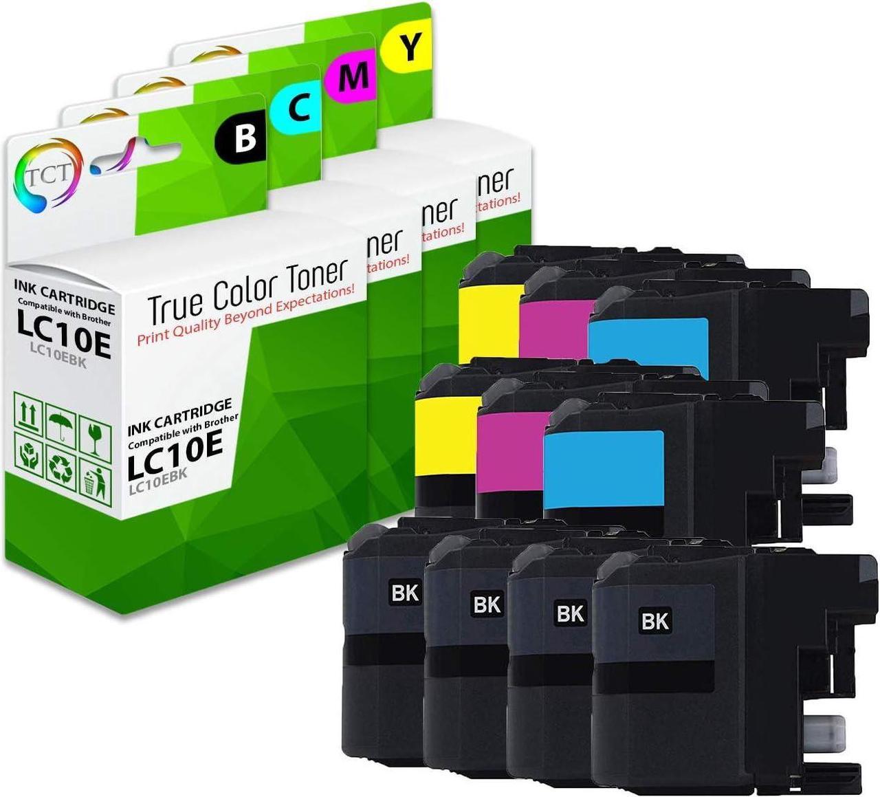 TCT Compatible Ink Cartridge Replacement for Brother LC10E LC10EBK LC10EC LC10EM LC10EY Works with Brother MFC-J6925DW Printers (Black, Cyan, Magenta, Yellow) - 10 Pack