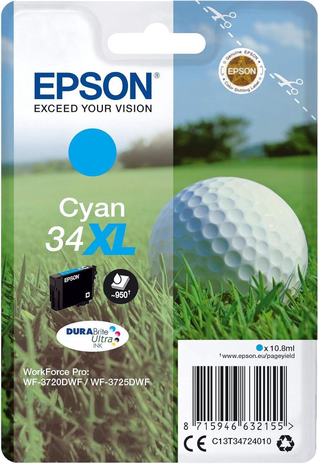 Epson C13T34724010 (34XL) Ink Cartridge Cyan, 950 Pages, 11ml