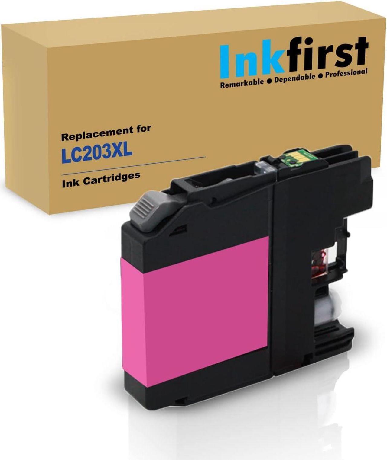 Inkfirst Magenta Ink Cartridge LC203XL LC203 LC201 M Compatible Remanufactured for Brother LC203XL Magenta MFC-J480DW MFC-J485DW MFC-J5520DW MFC-J5620DW MFC-J5720DW MFC-J680DW MFC-J880DW MFC-J885DW