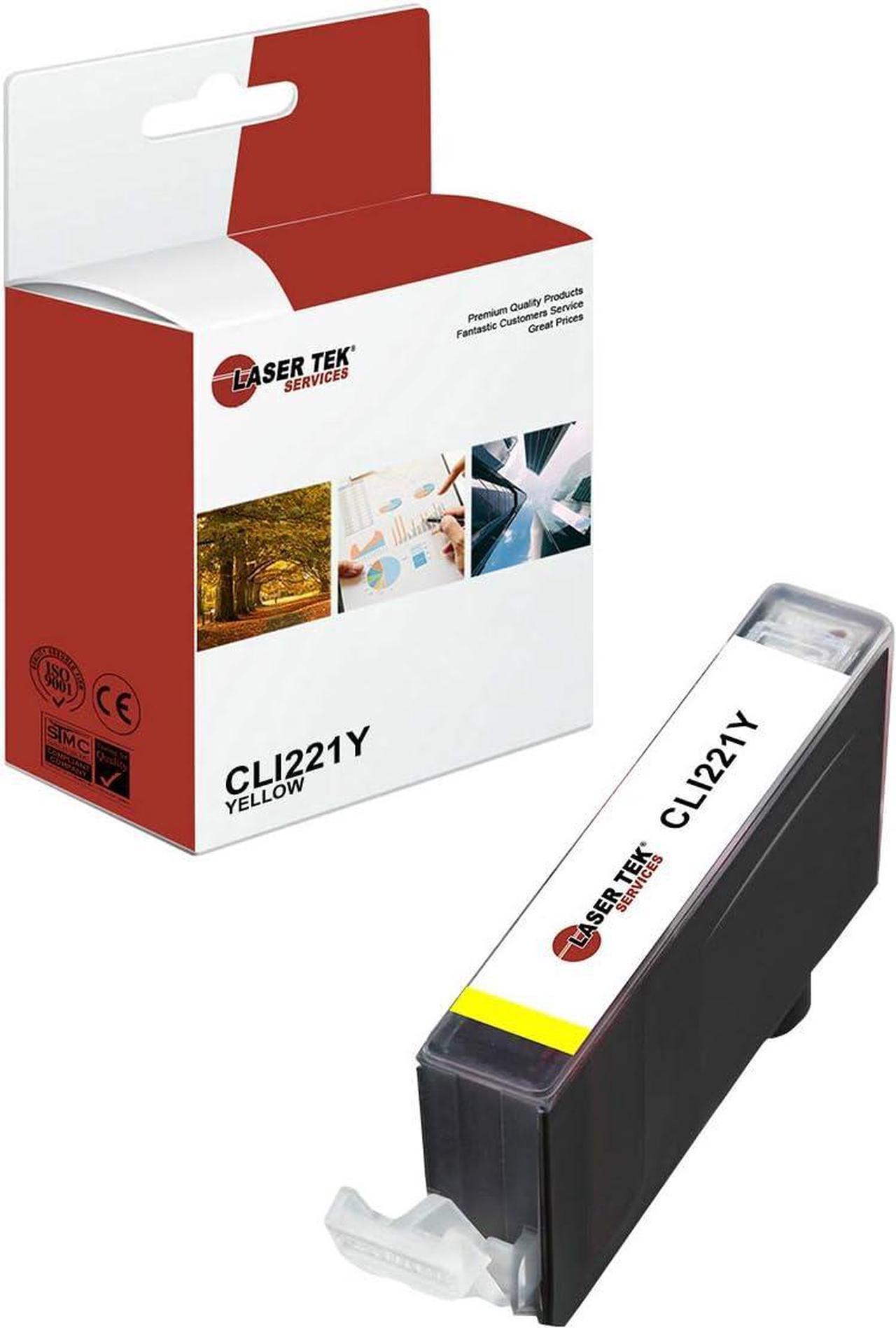 Laser Tek Services Compatible High Yield Ink Cartridge Replacement for Canon CLI-221 CLI221Y Works with Canon Pixma iP3600 iP4600, MP540 MP560, MX860 Printers (Yellow, 1 Pack) - 400 Pages