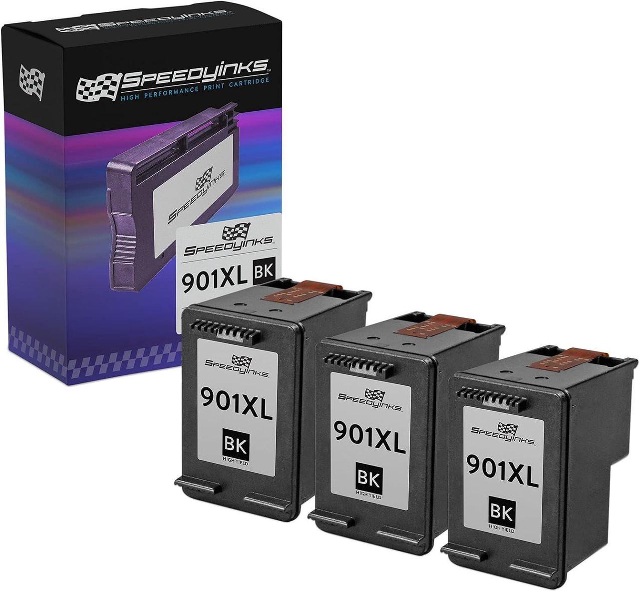 Speedy Inks Remanufactured Ink Cartridge Replacement  901XL High Yield (Black, 3-Pack)