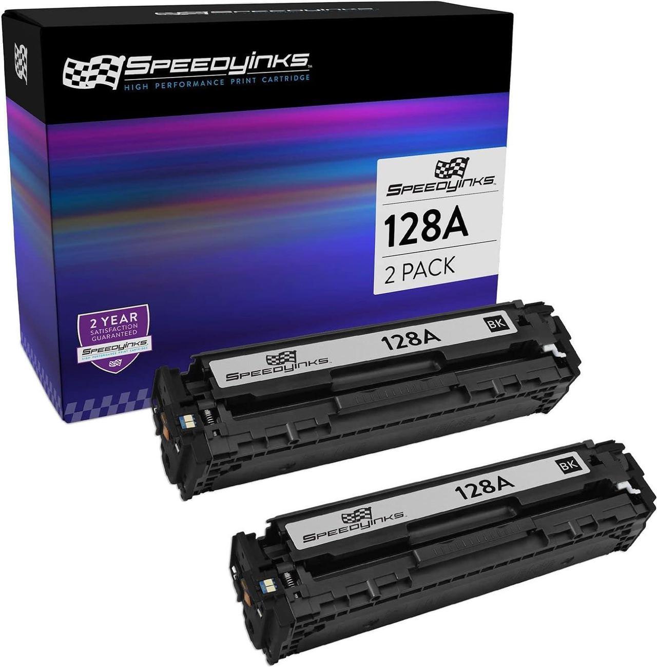 Speedy Inks Compatible Toner Cartridge Replacement  128A / CE320A (Black, 2-Pack)