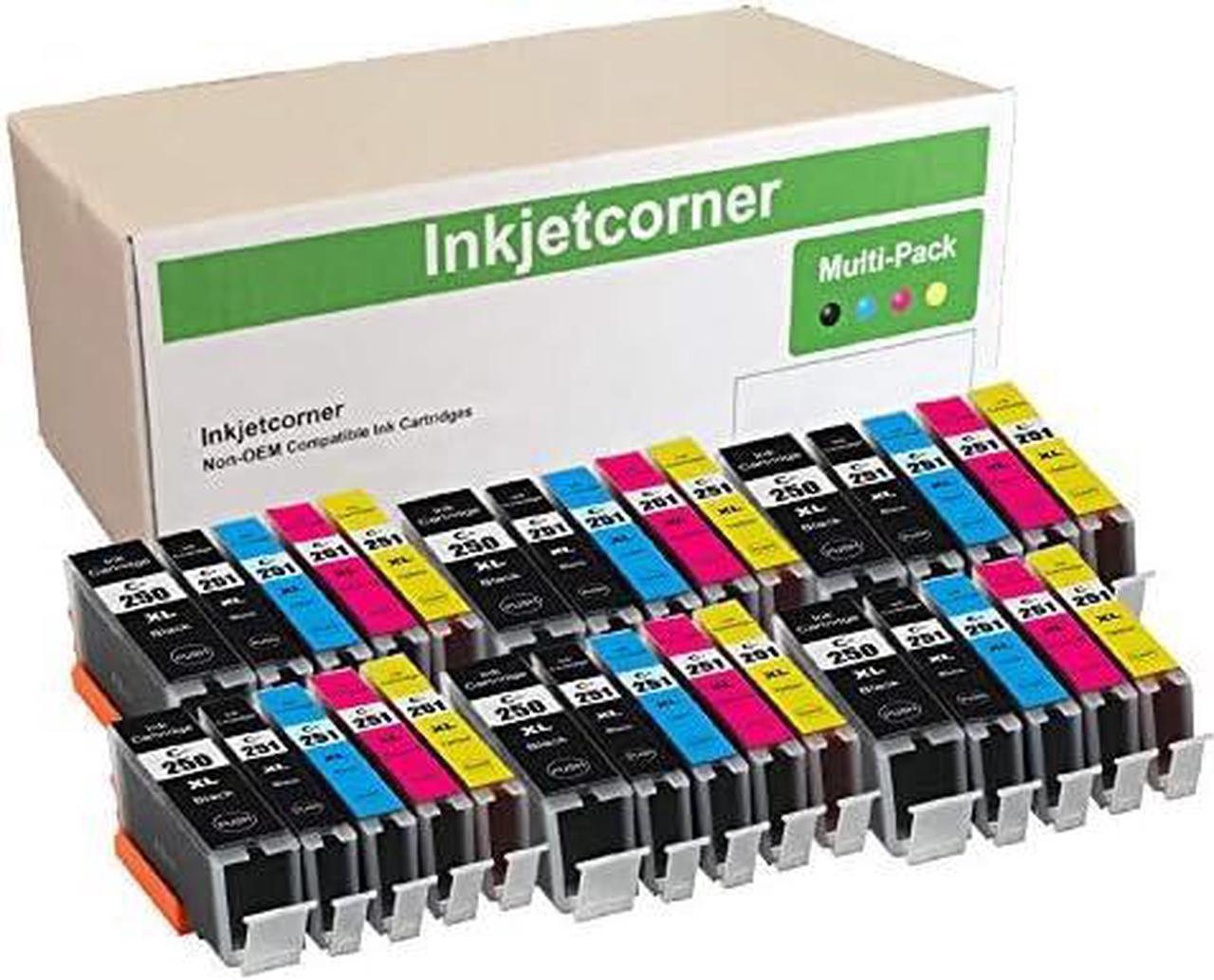 Inkjetcorner Compatible Ink Cartridges Replacement for PGI-250XL CLI-251XL PGI 250 CLI 251 for use with MX922 MG5520 MG5522 MG5620 MG5420 MX722 MG6420 (30 Pack)