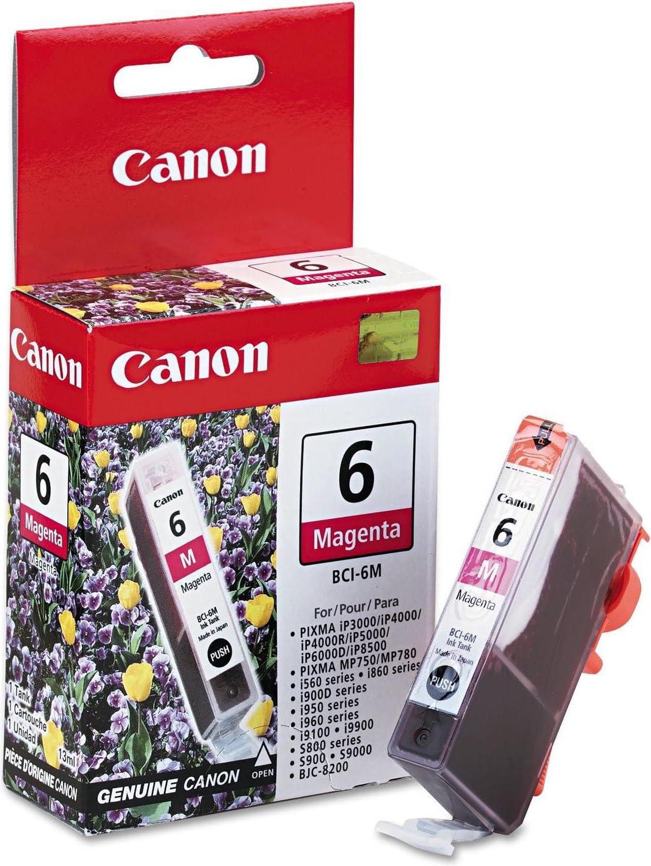 Canon BCI6M (BCI-6) Ink Cartridge, Magenta - in Retail Packaging