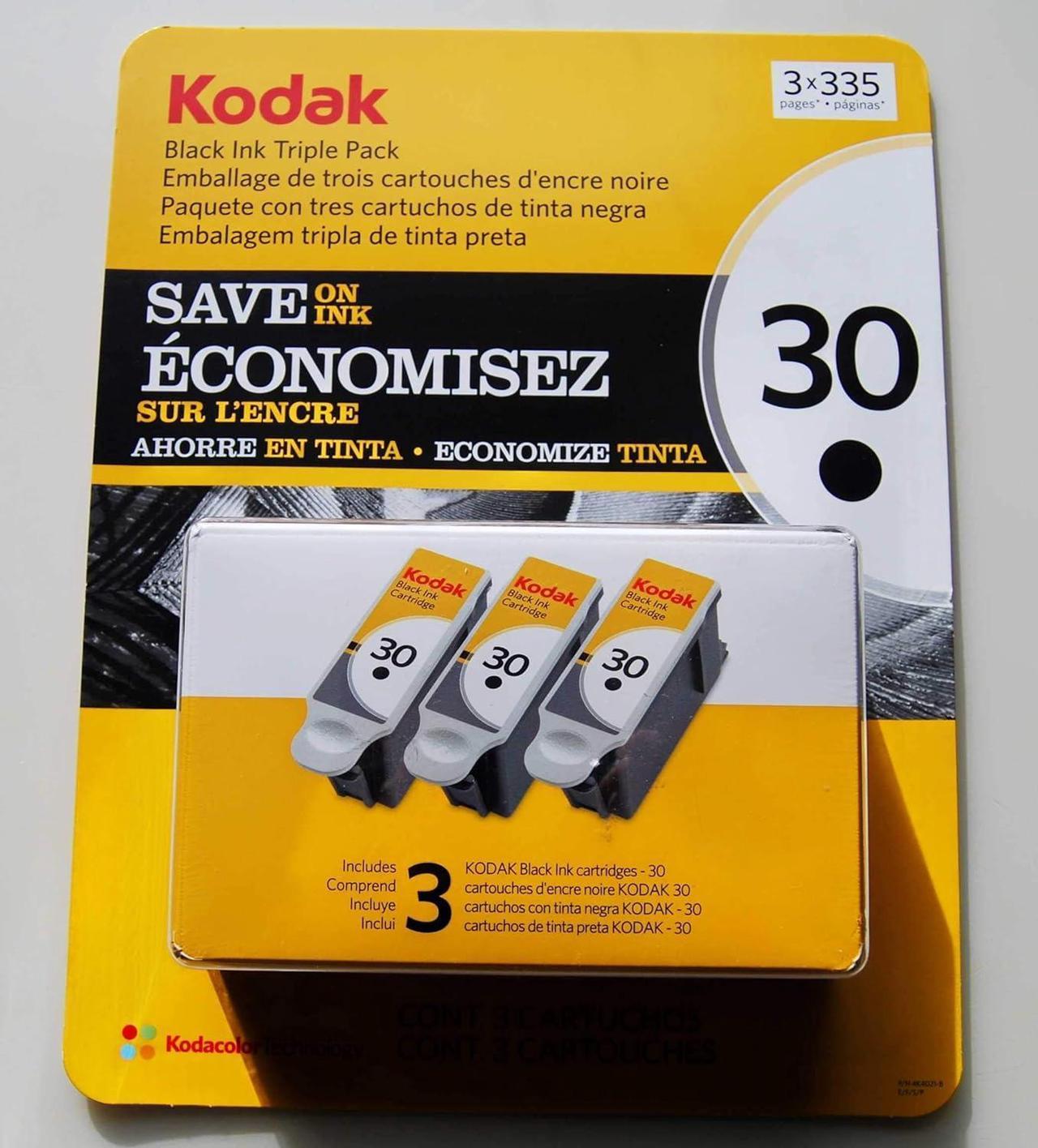 KODAK 30 Series Black Ink Cartridge - 3 Pack