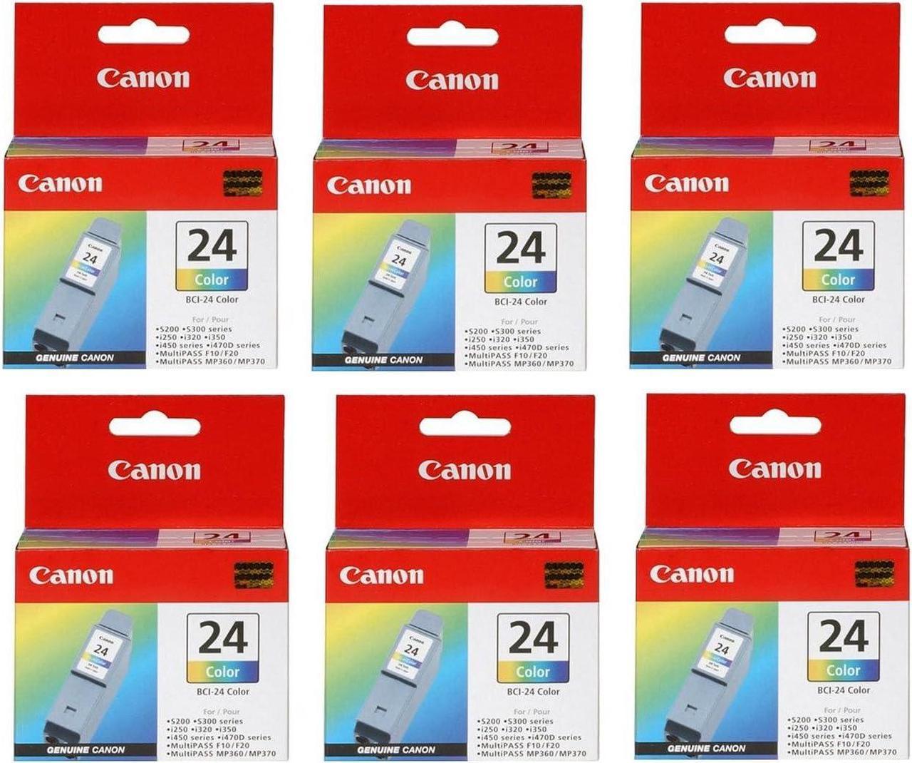 Genuine Canon BCI-24 Color Inkjet Tank Cartridge (6-Pack)