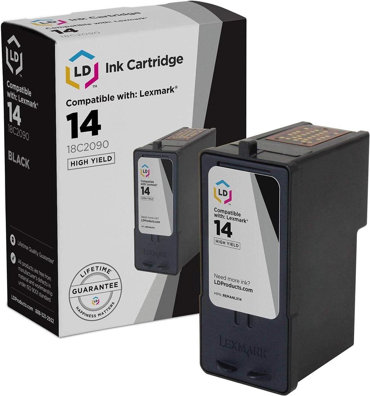 LD Remanufactured Ink Cartridge Replacement for Lexmark #14 18C2090 (Black)