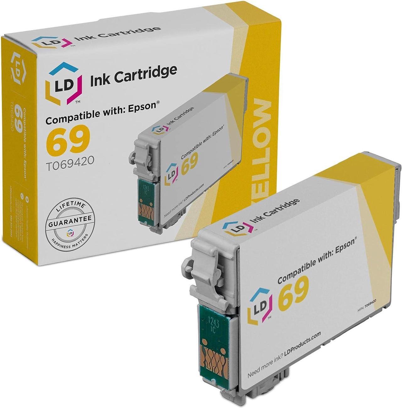 LD Remanufactured Epson 69 / T0694 / T069420 Yellow Ink Cartridge for Stylus CX5000, CX6000, CX7400, CX8400, NX105,