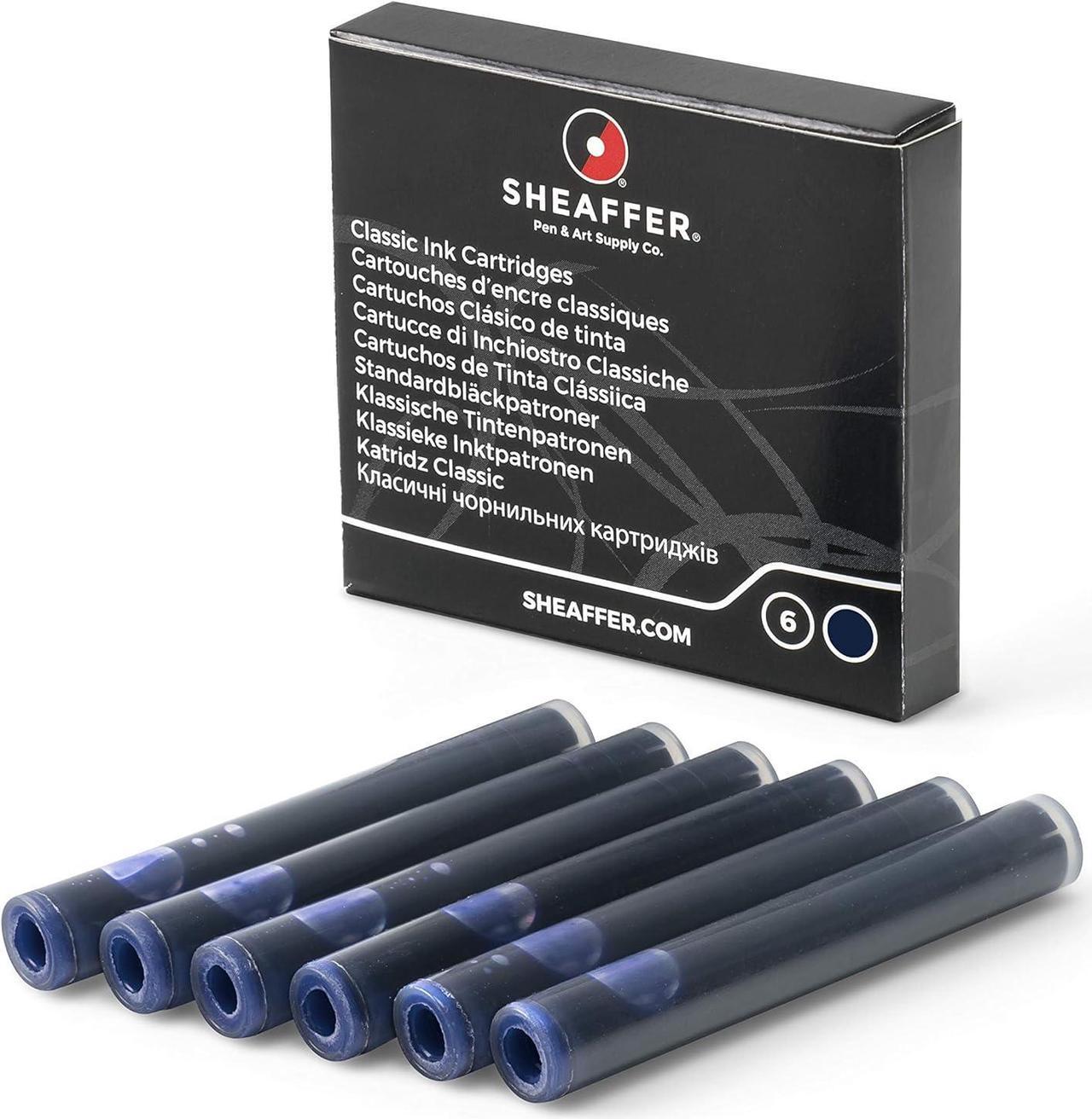 Sheaffer Skrip Ink Cartridges, Blue/Black, 6-Pack Shelf Pack