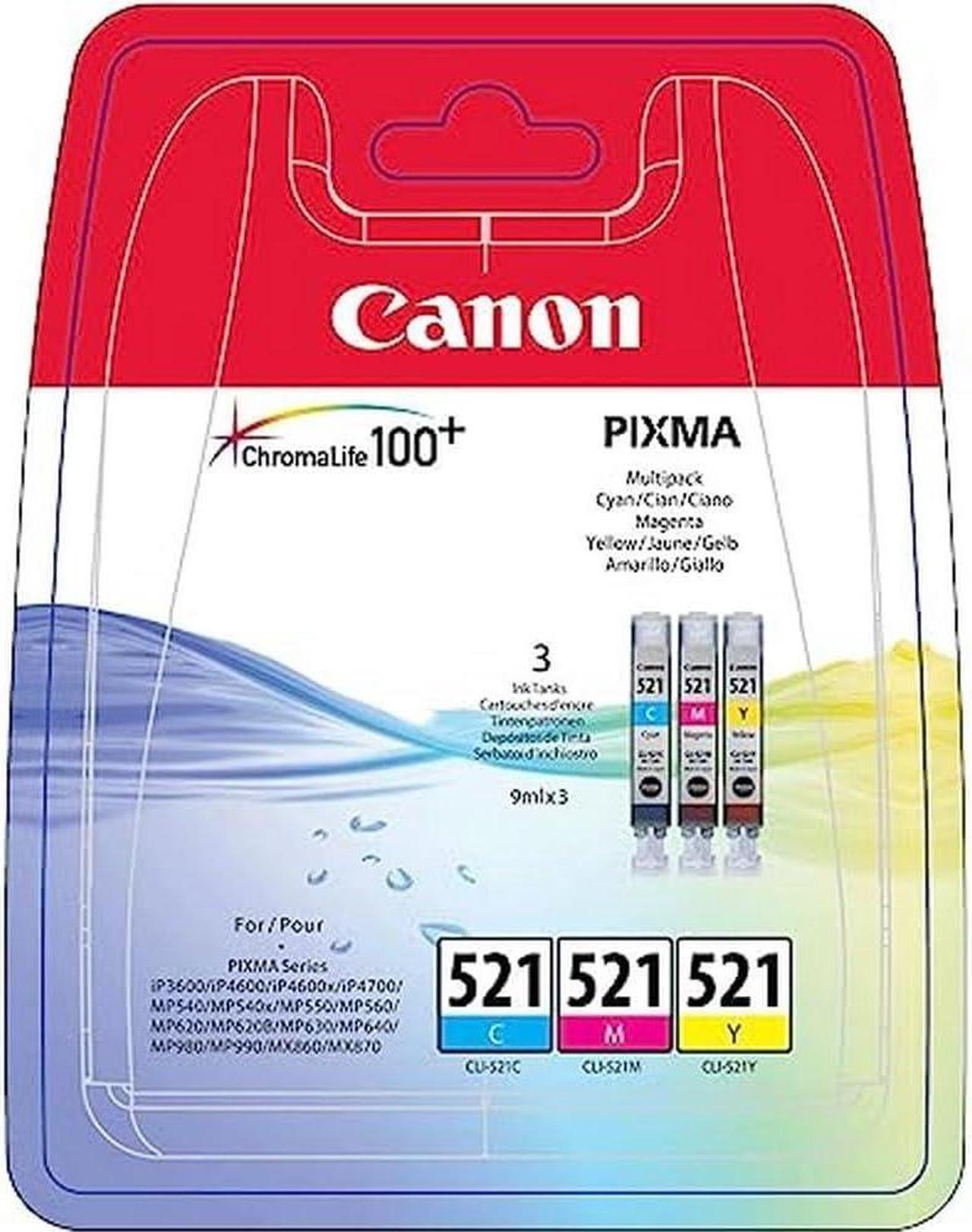 Canon CLI-521 Cyan, Magenta, Yellow Ink Cartridge