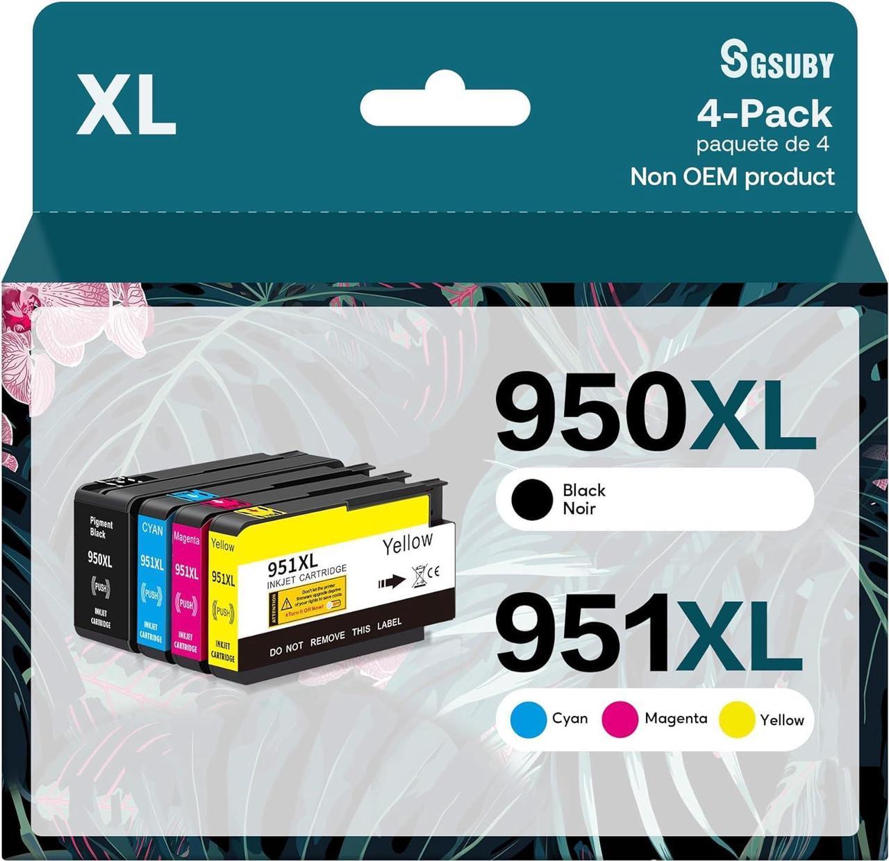 950XL 951XL Combo Compatible  950 XL 951 XL Ink Cartridge Replacement  OfficeJet Pro 8600 8610 8620 8100 8630 8660 8640 8615 276DW 251DW Printer (1 Black, 1 Cyan, 1 Magenta, 1 Yellow)