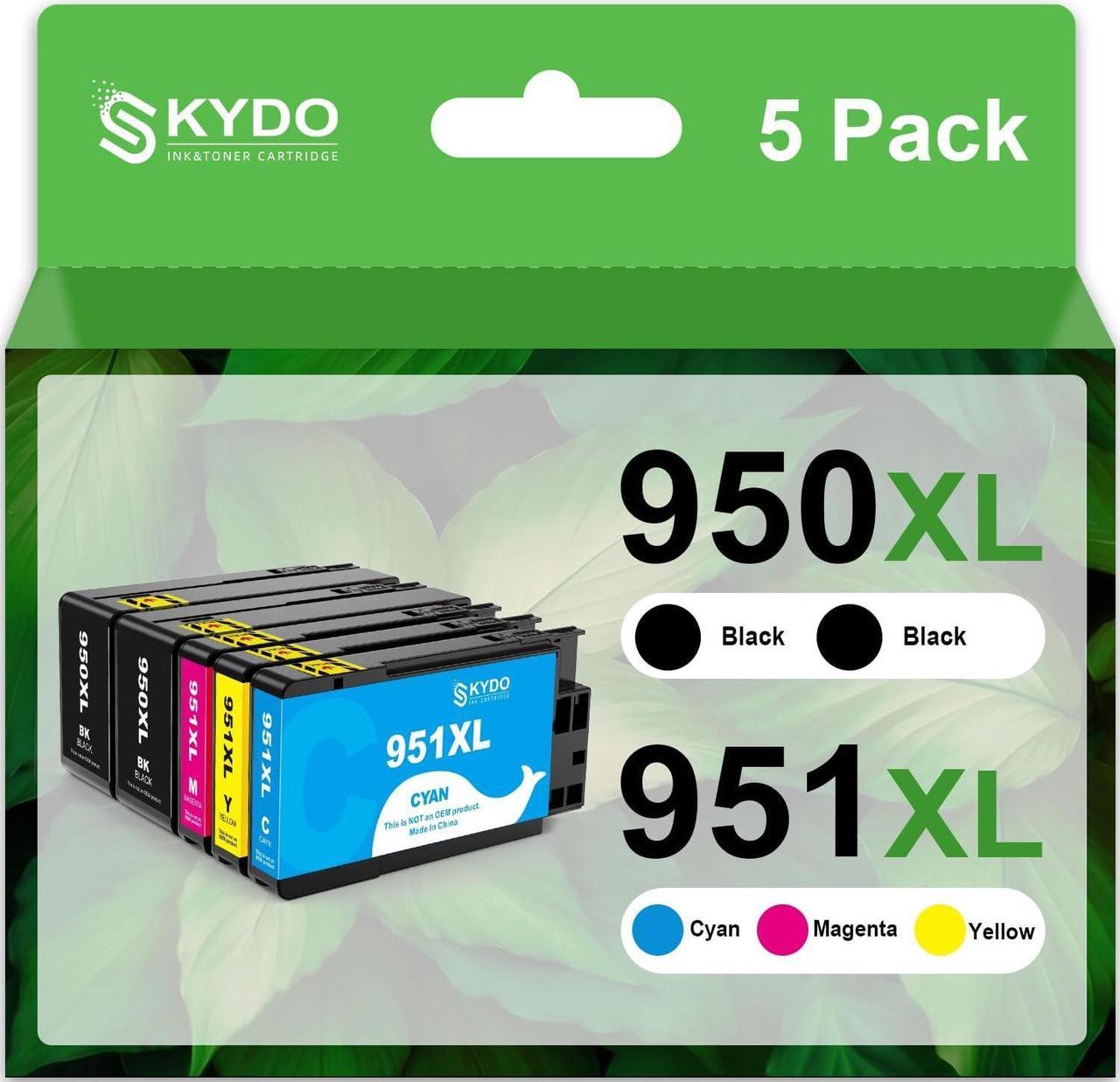 950XL 951XL Ink Cartridges Comb Pack, 5-Pack, 8600 Ink Cartridge, Replacement  950 XL 951 XL Ink Cartridge, Work with OfficeJet Pro 8600 8610 8620 8100 8630 8660 8640 276DW 251DW Printer