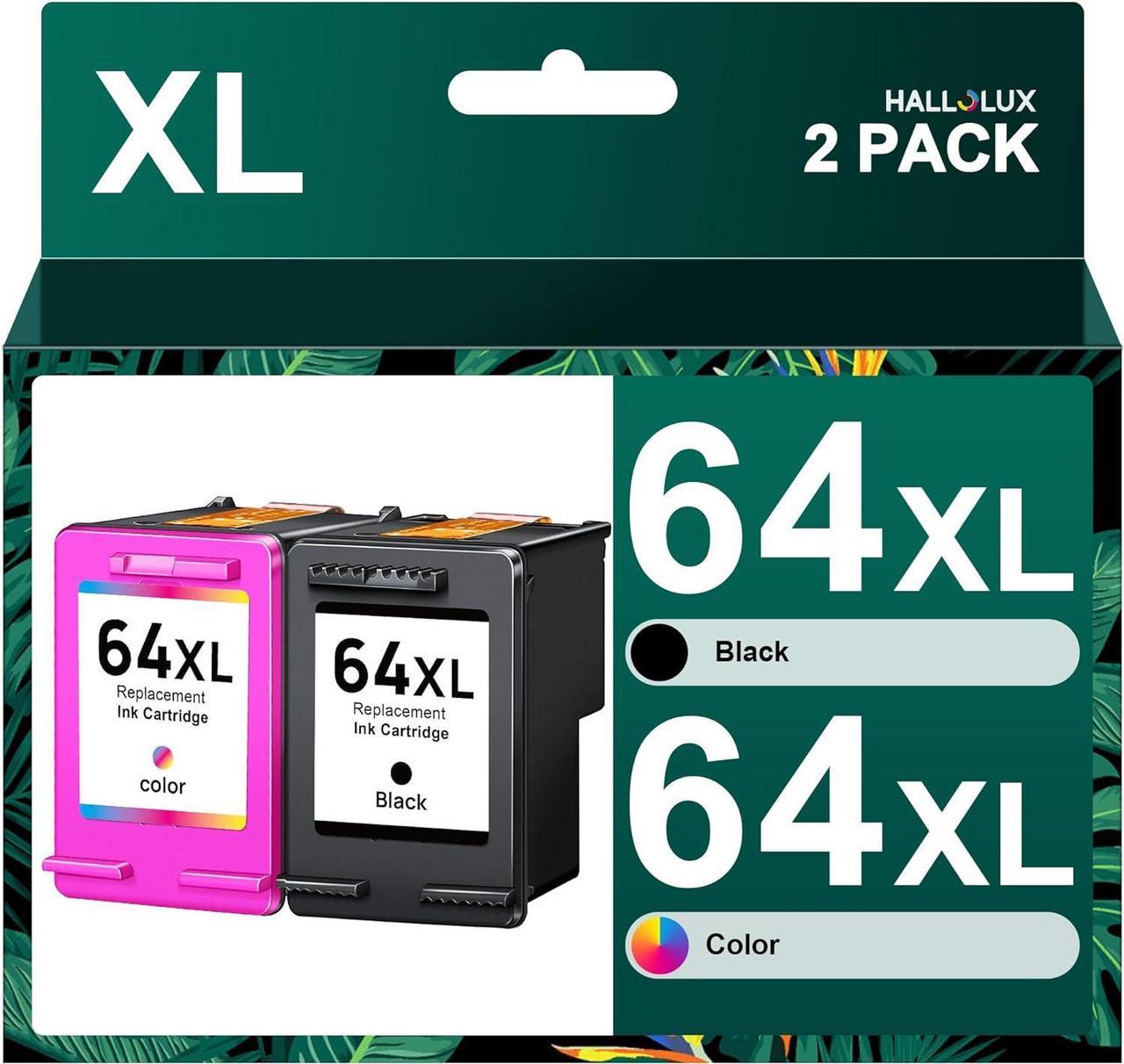 64XL  64 Ink Cartridges Black Color Combo Pack High Yield Replacement 64 HP64XL XL Works with HP Envy Photo 7958e 7955e 7255e 7855 7858 6230 7155 6255 6252 7120 7164 Printer Ink