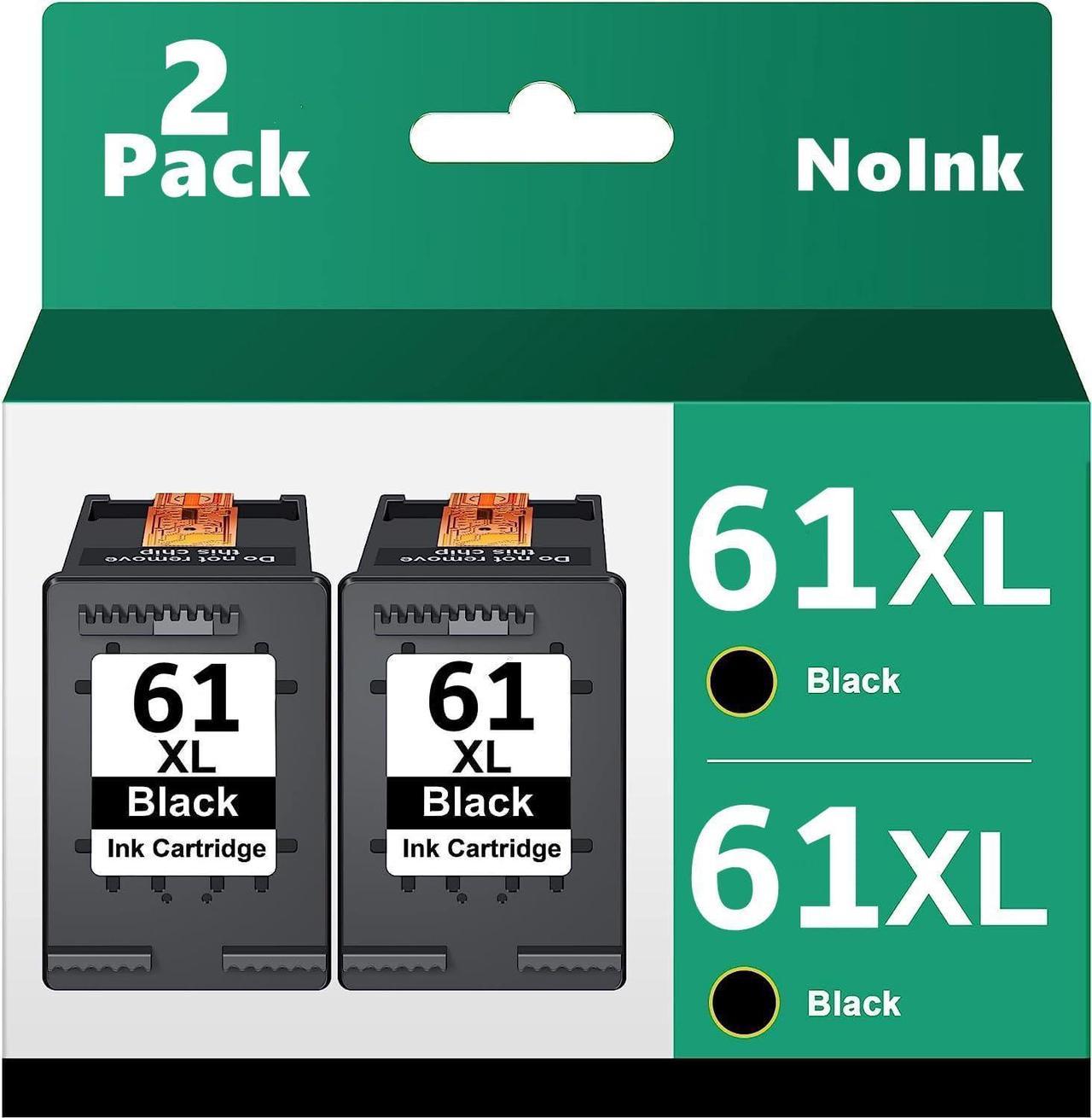 61 61xl 61 XL Black Ink Cartridge Replacement  61 Black Ink Cartridge Compatible with Envy 4500 5530 Officejet 4632 4634 High Yield (2 Black, 2 Pack)