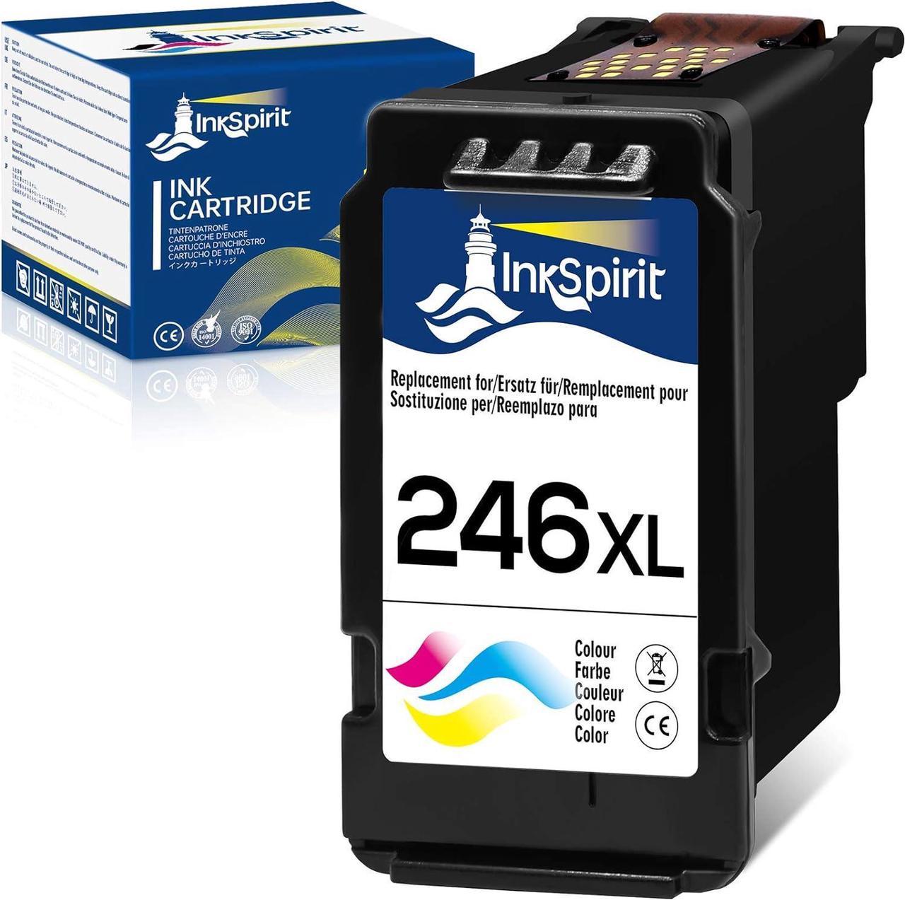 InkSpirit Remanufactured 246 XL Ink Cartridge Replacement for Canon CL-246XL 244 Color for Pixma MG3022 MG2522 TR4520 TR4522 MG2922 MG2920 TS202 MX492 MX490 iP2820 TS302 MG2520 MG2525 TS3322 Printer