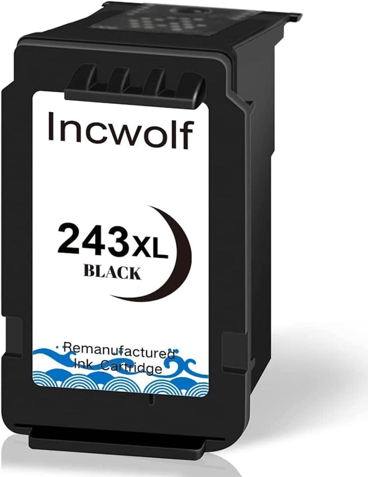 INCWOLF Ink cartridges Remanufactured for Canon Ink 243 244 PG243 CL244 PG245 CL246 to use with Canon MX490 MX492 MG2520 MG2522 MG2525 MG2920 MG2922 MG2924 MG3020 iP2820 TS202 TS3120 Printer (1B)