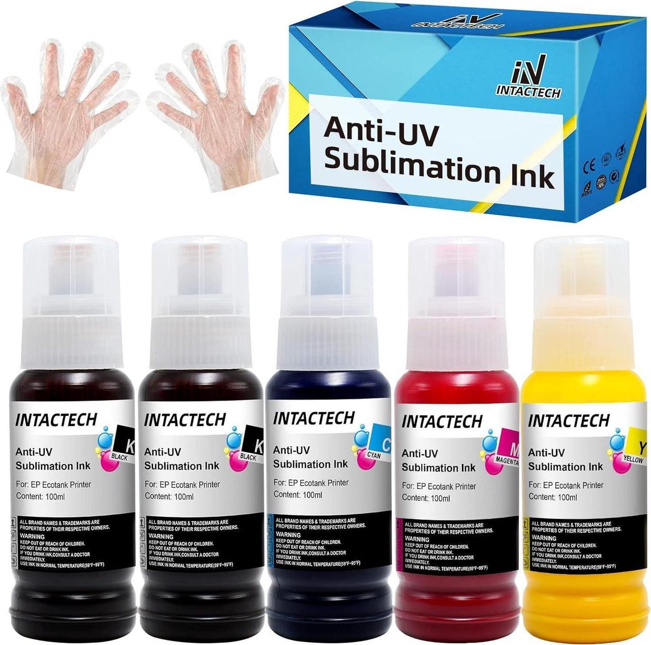 Sublimation Ink for EcoTank Supertank Printers / 500ML / Anti-UV/Upgrade Version/ICC Free Work for ET-2400 ET-2720 ET-2760 ET-2800 ET-2803 ET-2830 ET-4800 ET-3760 ET-2850 ET-7720 ET-15000