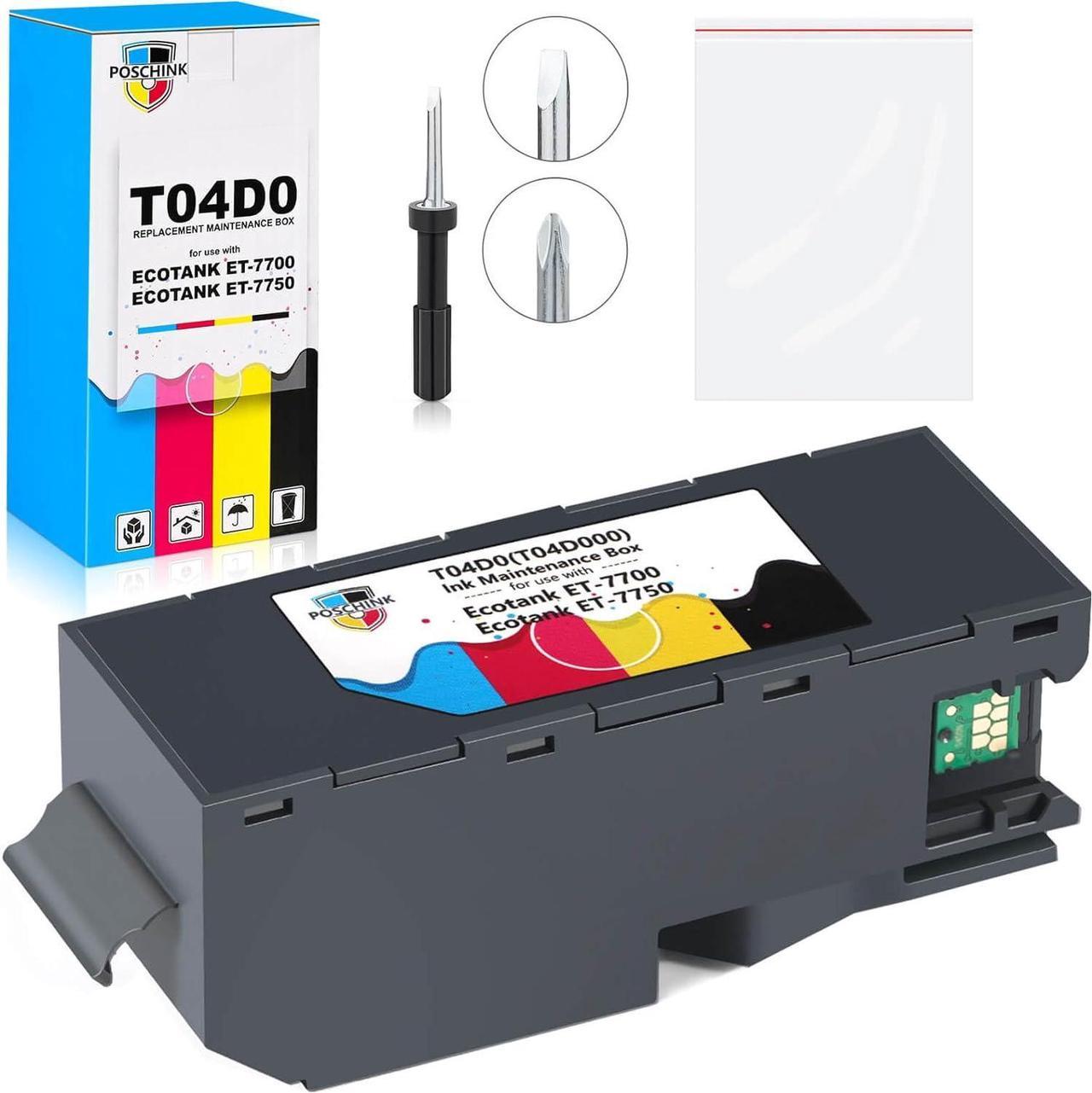 Poschink T04D0 Maintenance Box for Ecotank ET7700 ET7750 / ET-7700 ET-7750 Printers (T04D000/EWMB1)