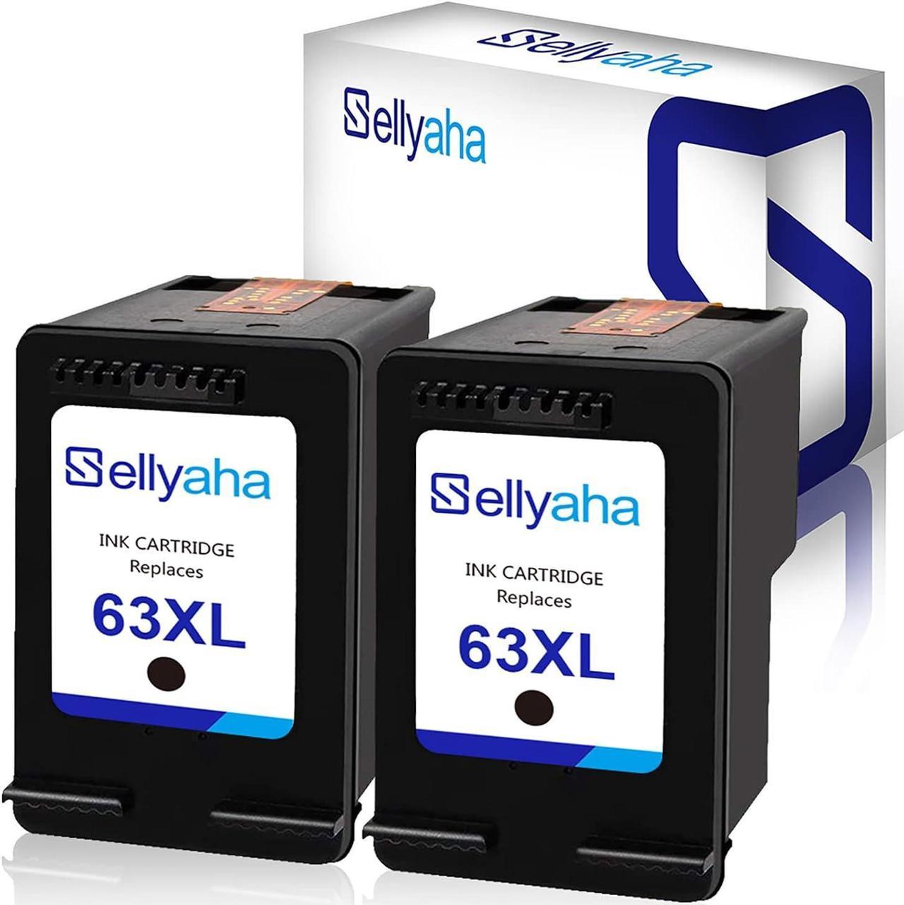 Sellyaha Remanufactured Ink Cartridge Replacement  63XL 63 XL Use in HP Officejet 5255 5258 4650 3830 3831 3833 4655 Envy 4520 4516 DeskJet 1112 3630 3632 2130 2132 Printer