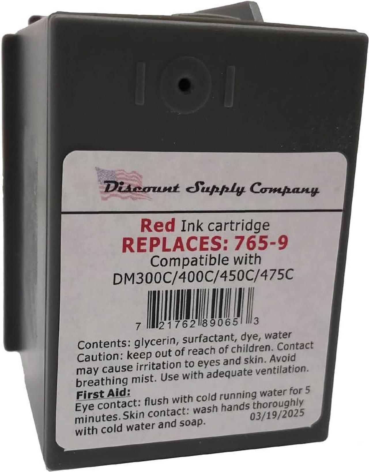 Pitney Bowes 765-9 Compatible Red Ink Cartridge for DM300c, DM400c, DM450c Postage Meters