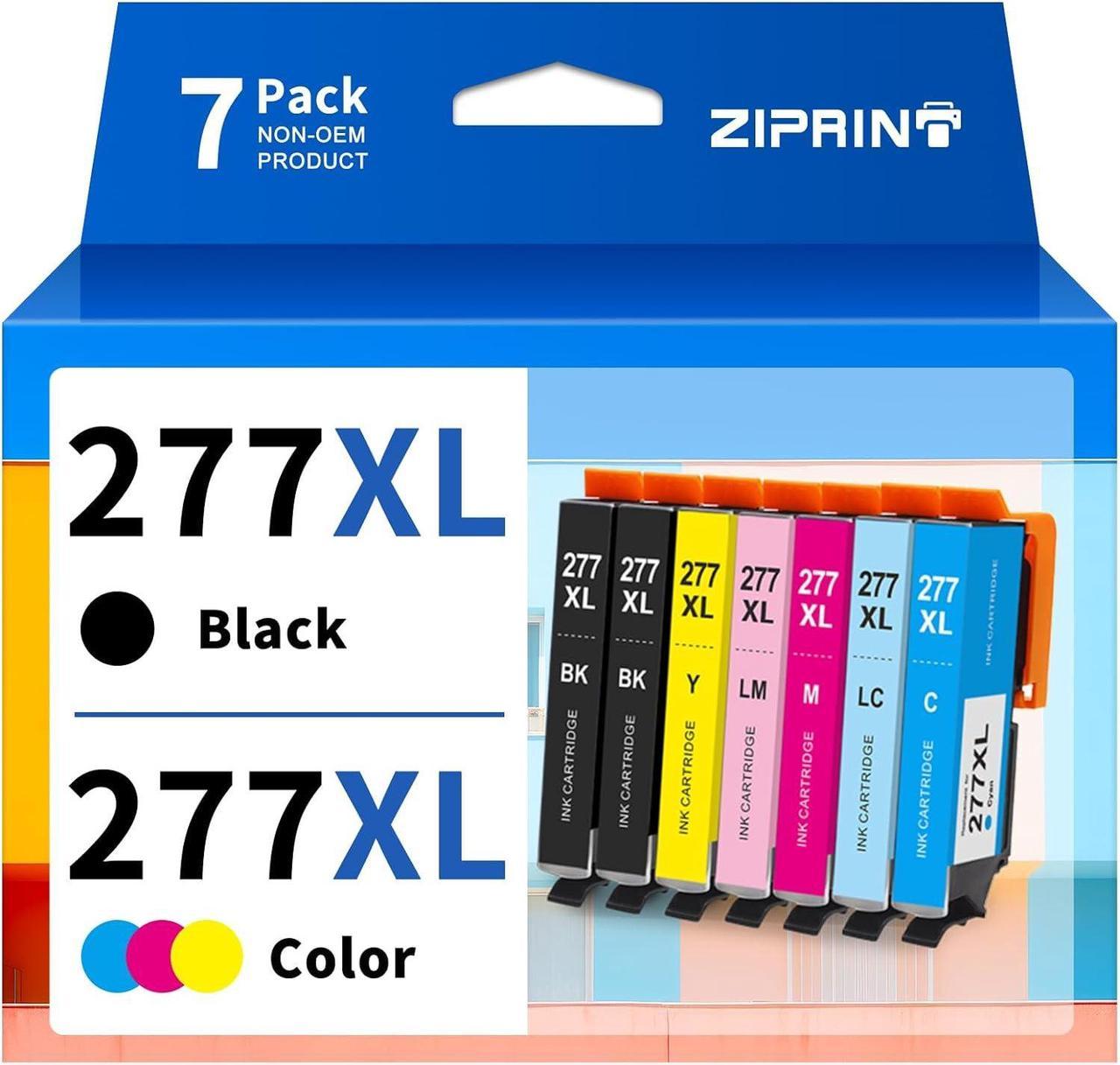 ZIPRINT Remanufactured Ink Cartridge Replacement for Epson 277 277XL Work with Expression XP-850 XP-860 XP-950 XP-960 Printer (2Black, 1Cyan, 1Magenta, 1Yellow, 1Light Cyan, 1Light Magenta, 7 Pack)