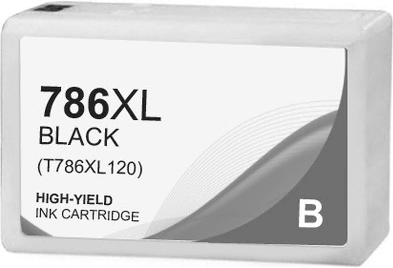 Best Ink Cartridge Replacement for 786, 786xl, T786, T786xl for use in WF Series Pro WF-4630, WF-4640, WF-5110, WF-5190, WF-5620, WF-5690 (Combo Pack of BK/C/M/Y) (4 Pack) Ships from Canada (Black)