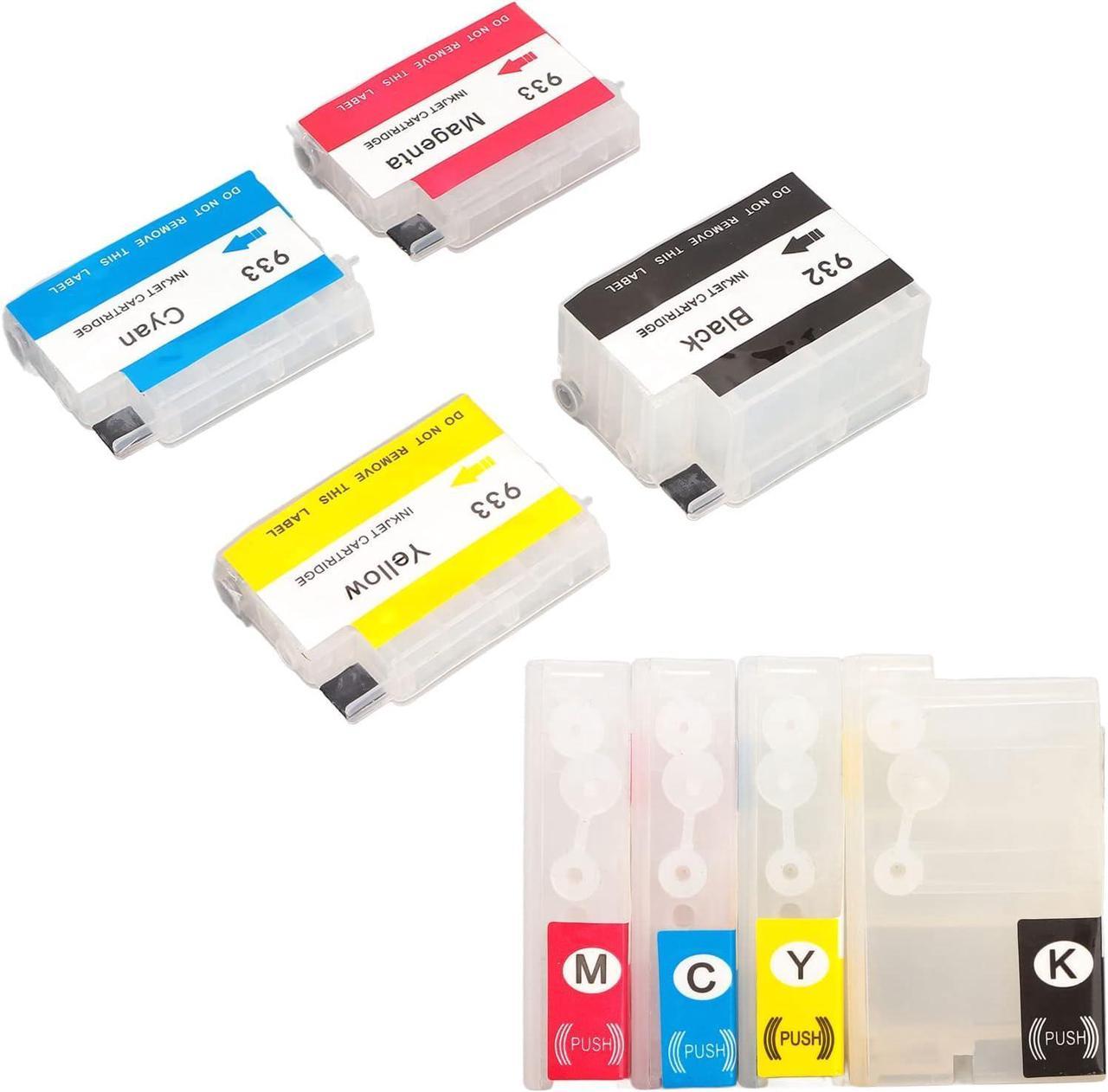 Garosa Refillable Ink Cartridge PP Cartridges Replacement 4 Colour Ink Cartridge Printer Cartridge  Officejet 6600 6700 7110 7510 7610,Printer/MFP