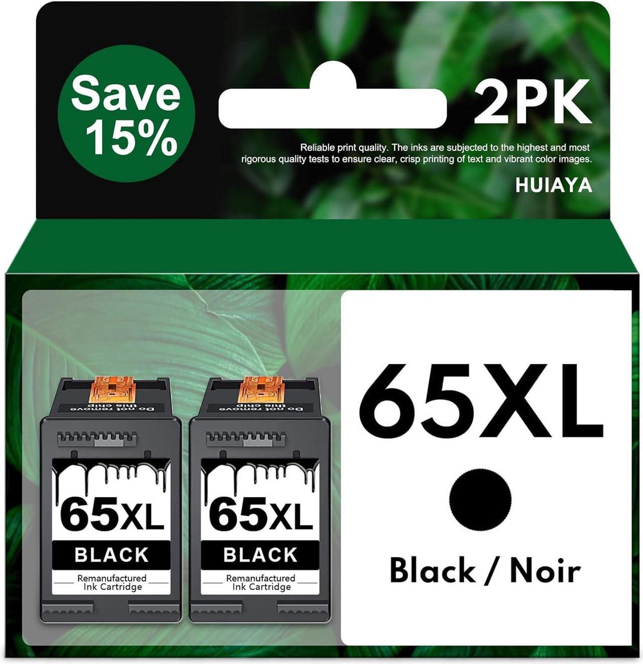 High Yield 65XL 65 XL Black Ink Cartridge 65XL 65 Ink 700 Pages Replacement for 65XL DeskJet 2652 2655 3720 3752 3755 3772 3758 Envy 5010 5020 5032 5055 5052 5070 Printer Ink 2 Pack N9K04AN