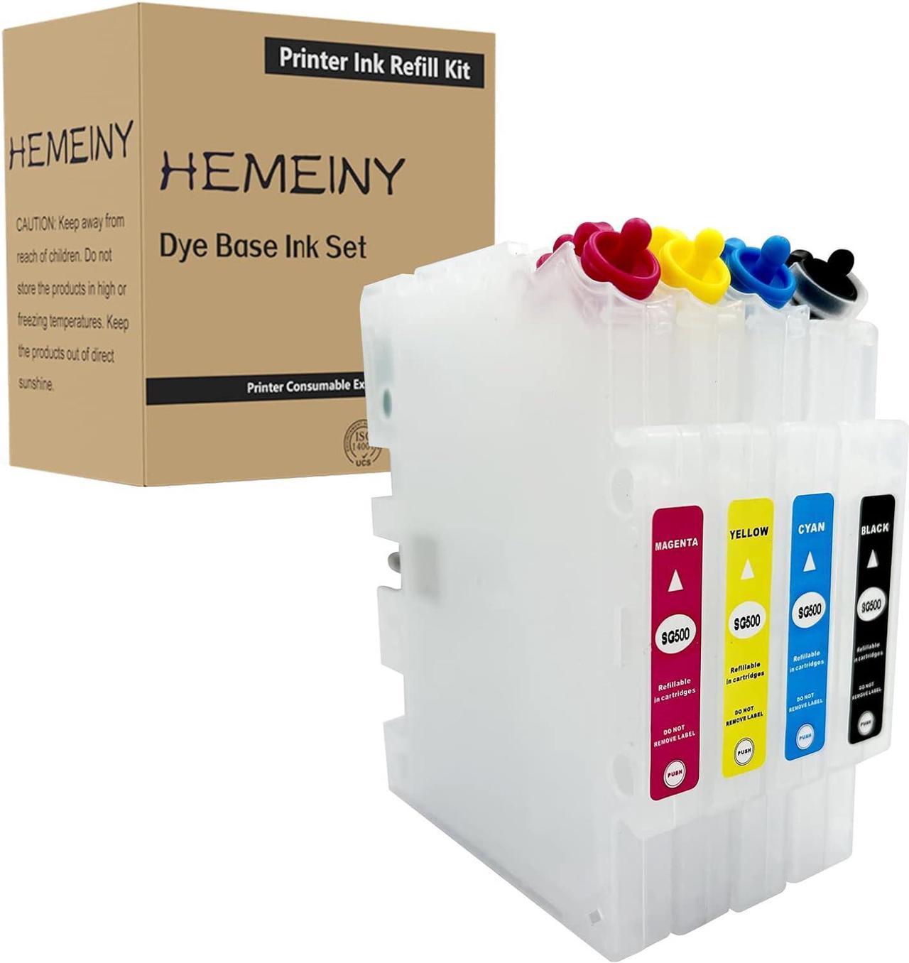 HEMEINY Empty Refillable Ink Cartridges Compatible with Sublijet Virtuoso Sawgrass SG500 and SG1000 Printer, with One Time Chips