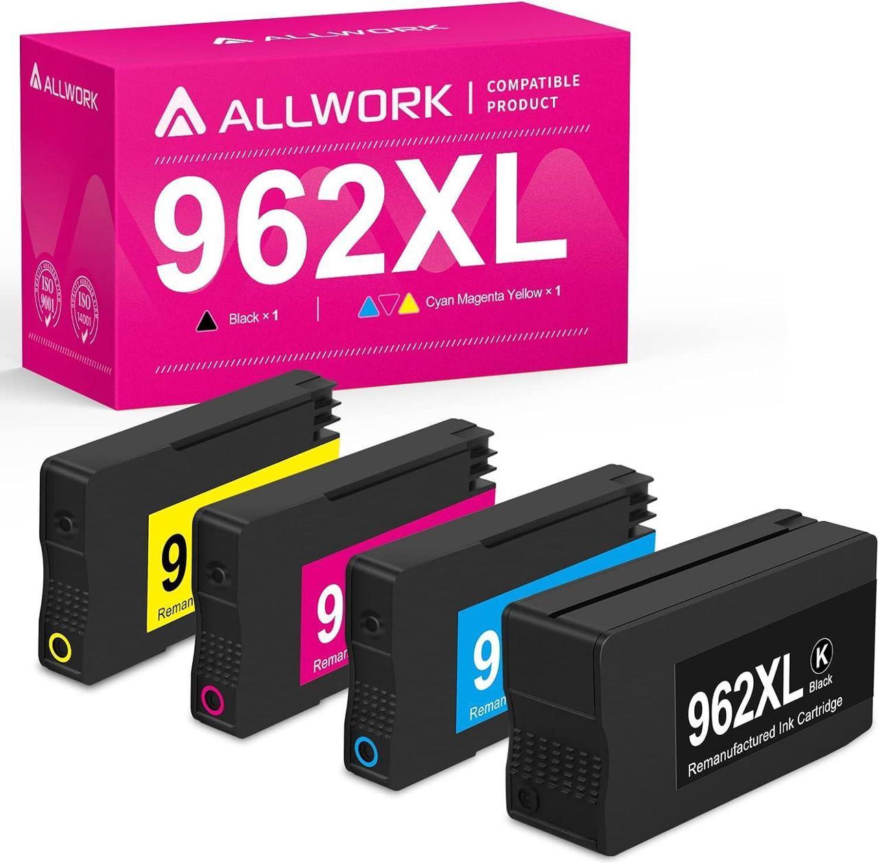 ALLWORK Compatible 932 XL 933 XL Ink Cartridge Replacement  932XL 933XL Combo Pack  Officejet 7110 6700 6100 6600 7510 7612 7610 Inkjet Printer (Black Cyan Magenta Yellow) (5 Pack)