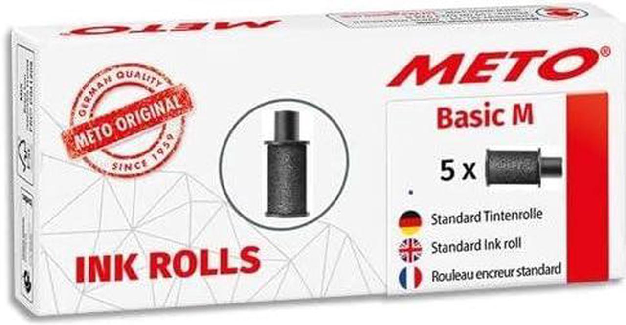 Meto 9505908 22 x 16 mm Ink Rolls for Arrow Hand Labeler - Black (Pack of 5)