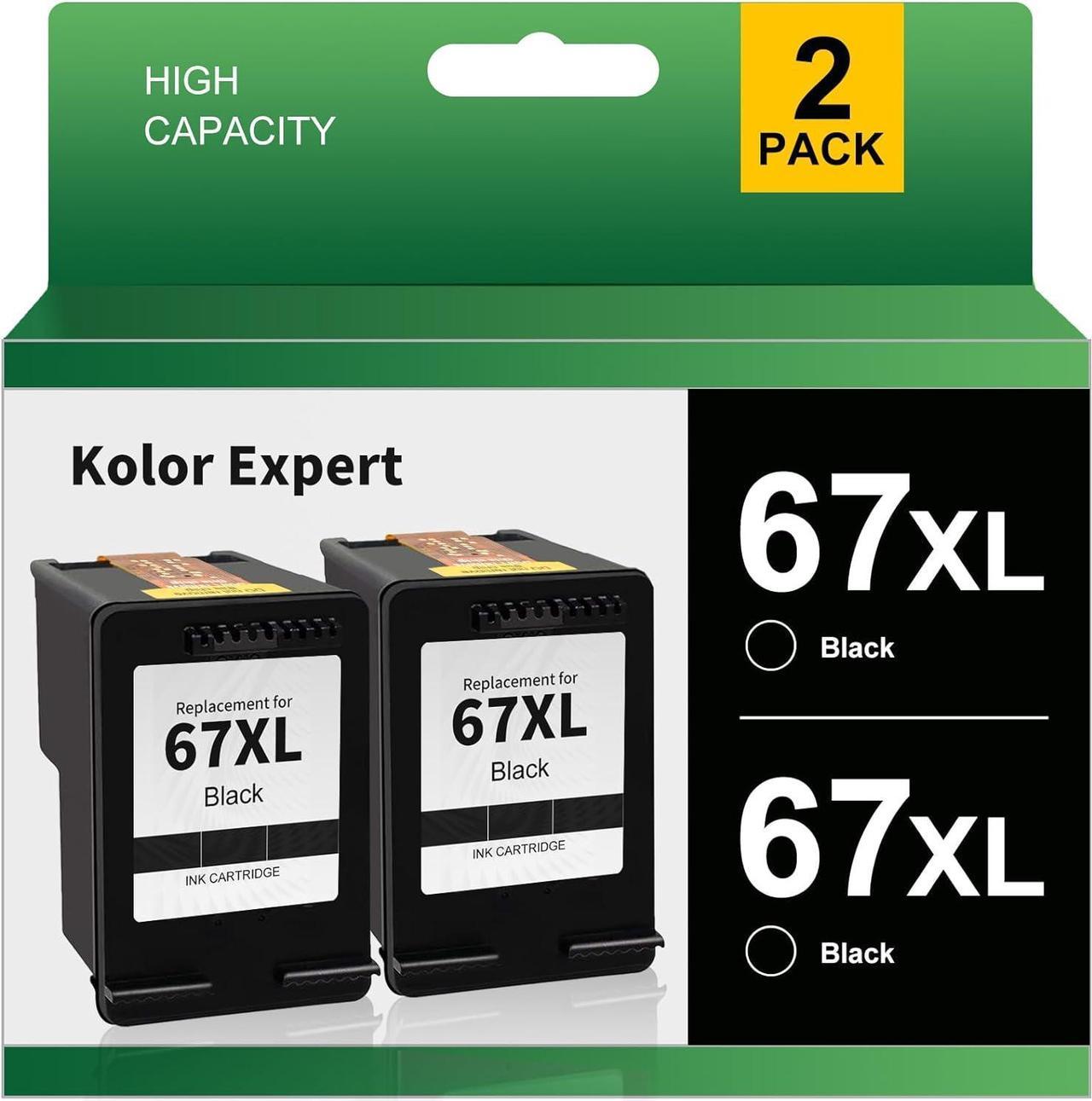 Kolor Expert 67XL Ink Cartridge Replacement  67XL (2 Black)