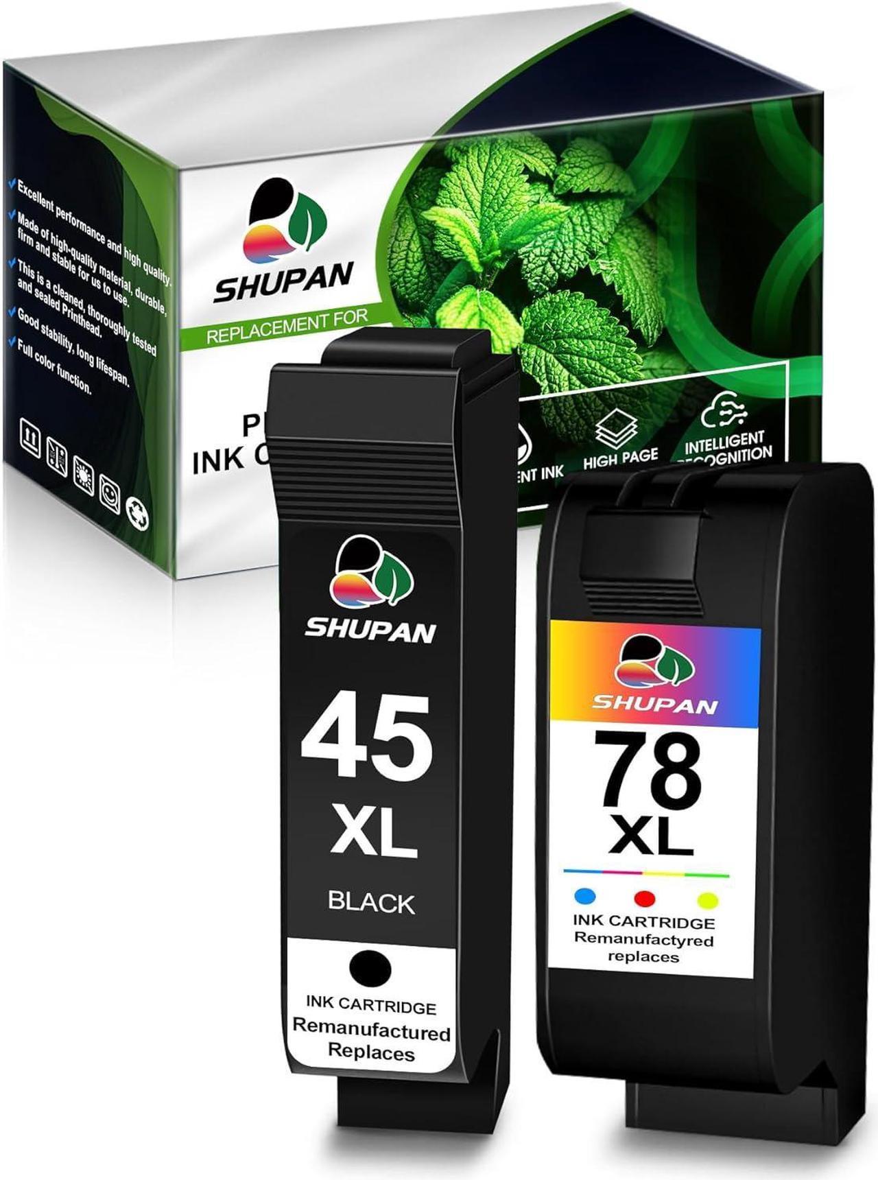 45/78 Black&Color Ink Cartriadge Replacement  45 78 Combo Pack Work with Color Copier 180 Deskjet 1100C 1220C 930C 970C 990C 6122 PhotoSmart 1000 1100 Printer (1 Black, 1Tri-Color)