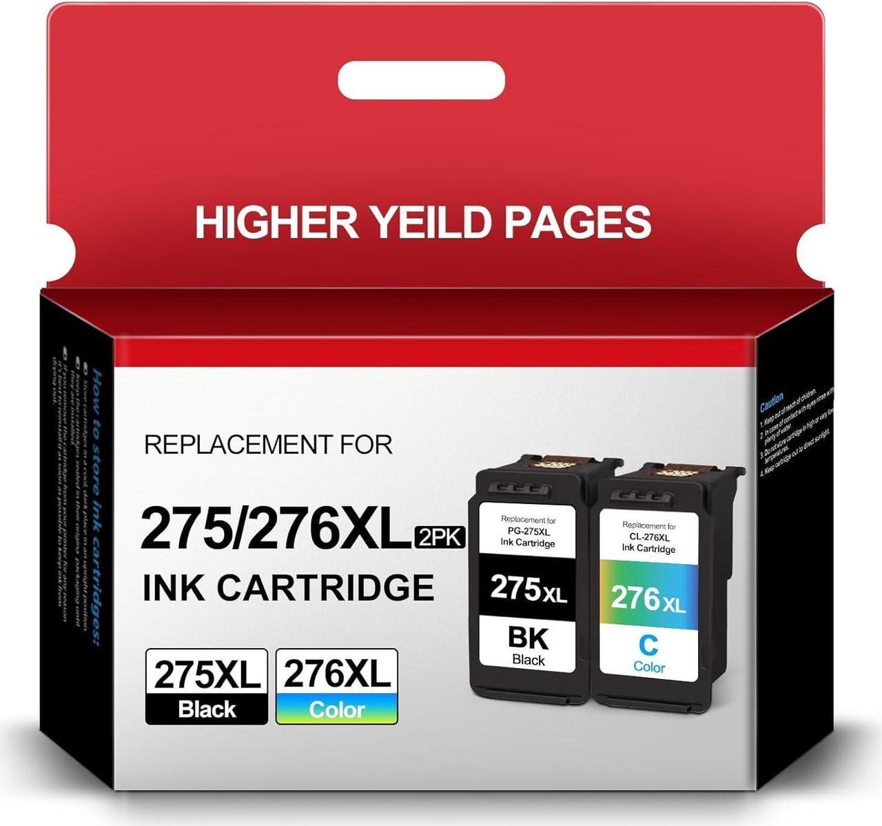 275XL 276XL Ink Cartridge for Canon Ink 275 and 276 Printer Ink PG-275 CL-276 XL Combo Pack to Canon PIXMA TS3522 TR4720 TS3520 TS3500 TR4700 TS3500 Series Printers