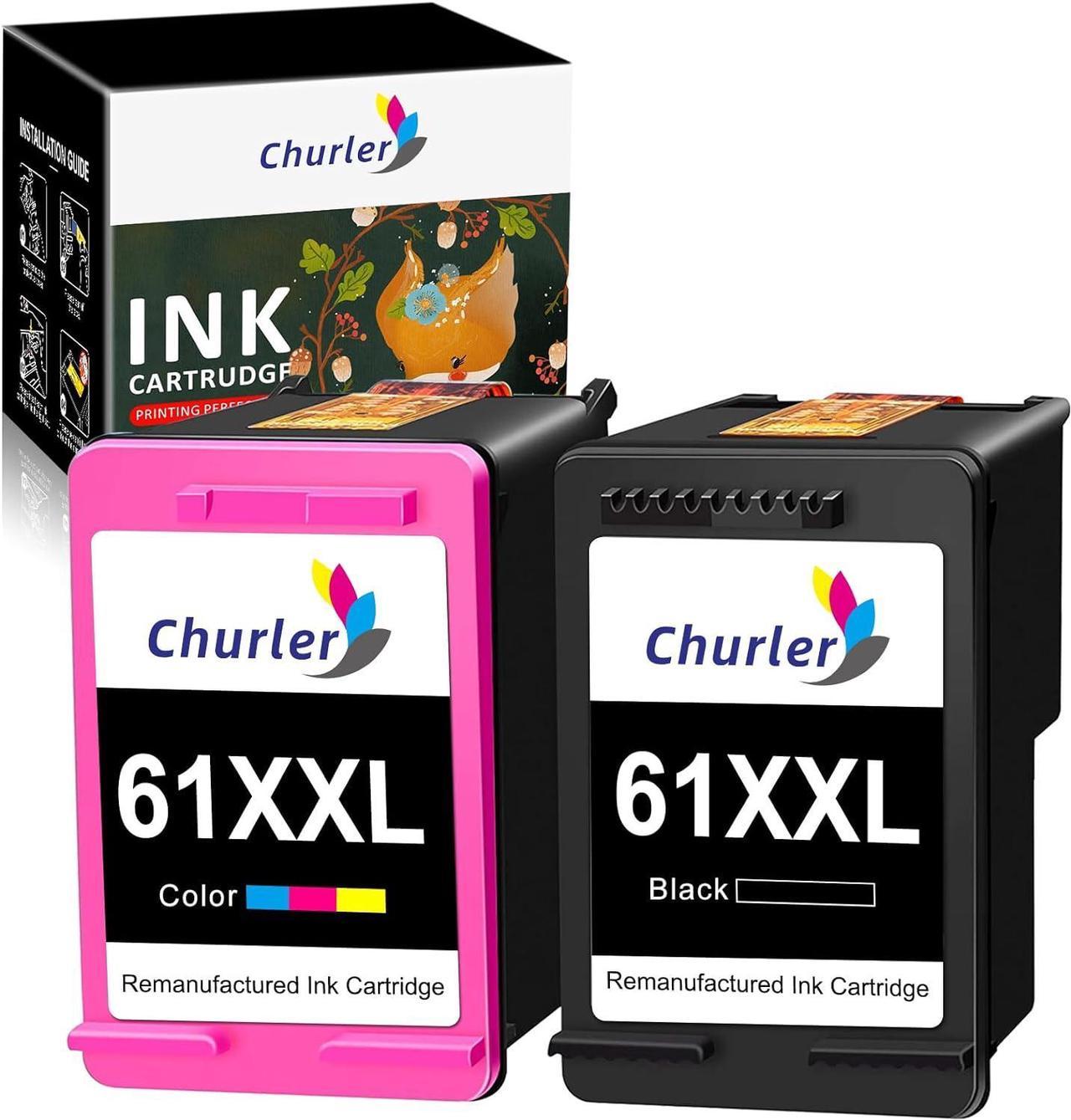 61 XXL Black and Color Ink Cartridge Combo Pack Replacement  Ink 61 HP 61XL 61XXL HP Ink Cartridges with HP Envy 4500 5530 5534 4502 Deskjet 1000 3000 2540 1010 3510 Officejet 4635 4630 Printer