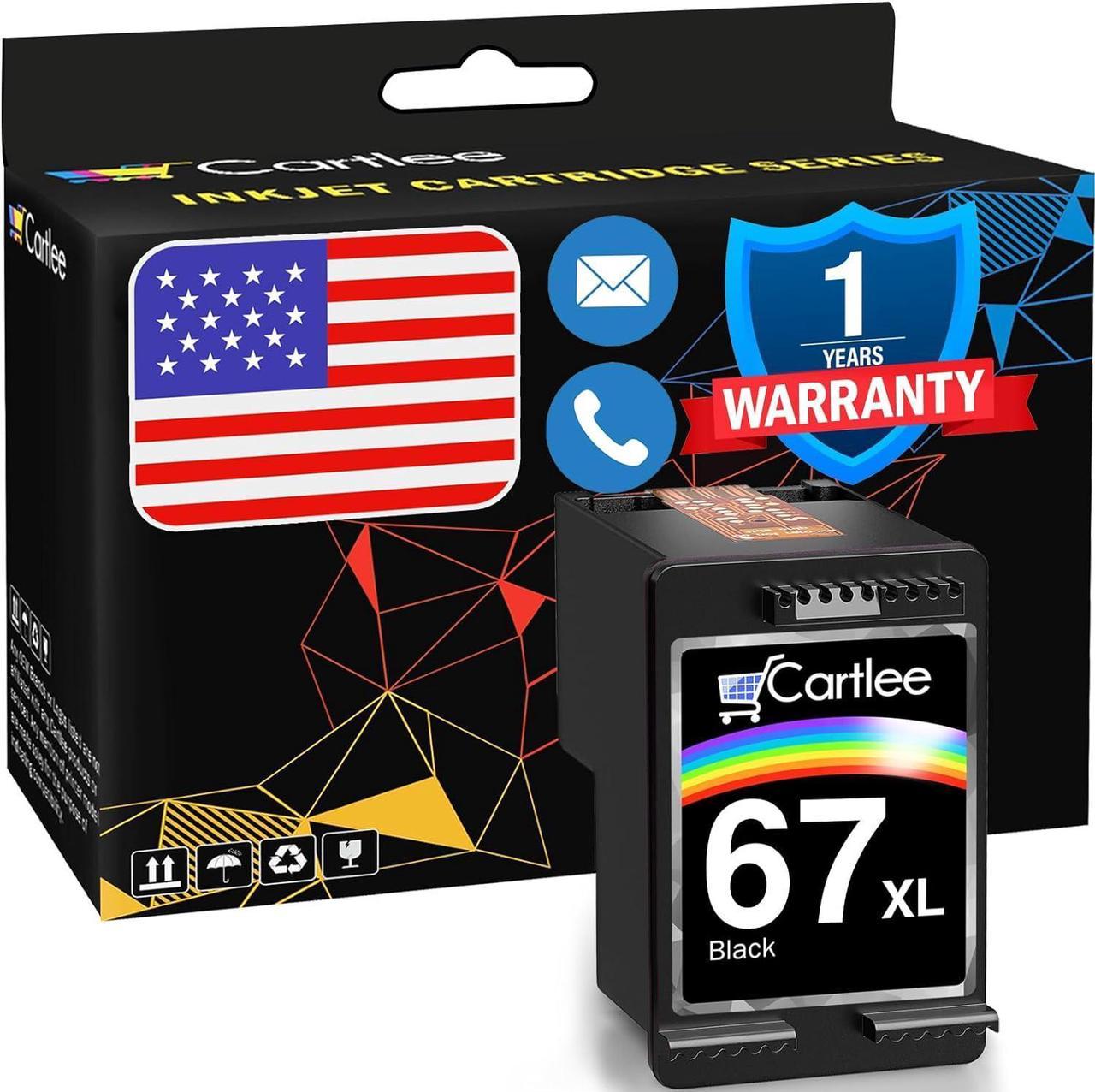 Cartlee Remanufactured Ink Cartridge Replacement  Ink 67 XL  67xl Ink cartridges Black  67 Ink cartridges Black 67xl  Printer Ink Envy 6000 67 (1 Black)