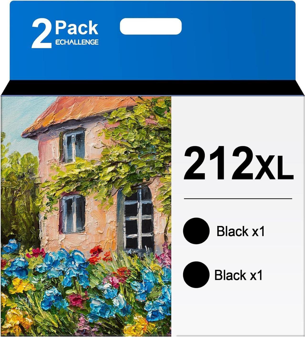 212 212XL T212XL Ink Cartridges -2 Black Combo Remanufactured Ink Replacement for Epson 212 Ink Cartridges Black for Expression Home XP-4100 XP-4105 Workforce WF-2830 WF-2850 Printer