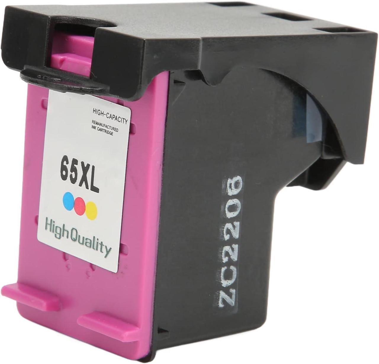 65XL Ink Cartridge 65 XL Remanufactured Ink Cartridge Replacement  Envy 5055 5052 5058 DeskJet 2622 3755 2624 2652 2655 3720 3752 3721 3722 3723 3758 Envy 5010 5012 5014 5020(H 65XLC Colorful)